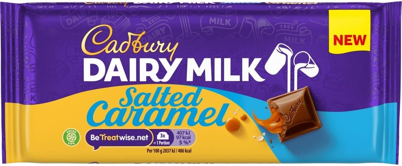 Cadbury Dairy Milk Salted Caramel Chocolate Bar with Daim Crunch, 120g