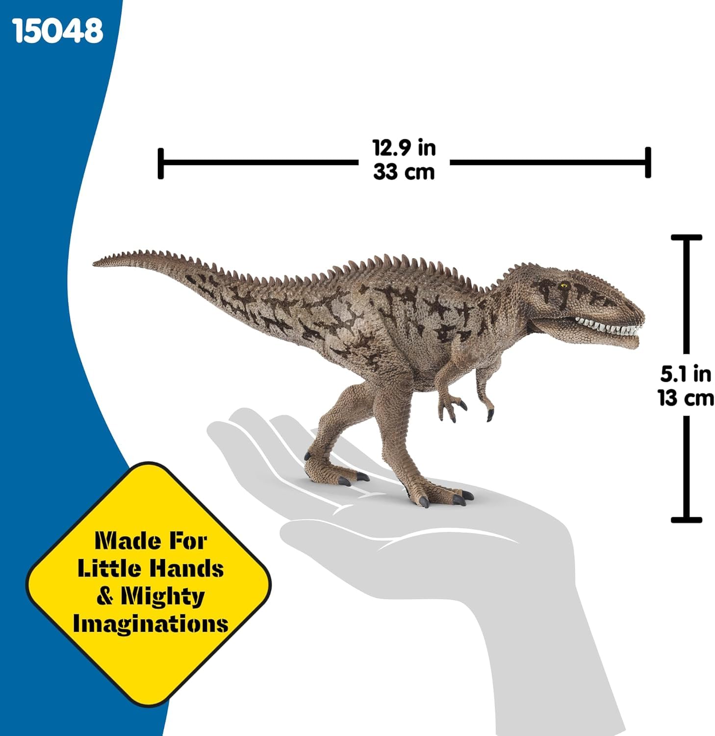 Schleich 15048 Carcharodontosaurus Dinosaur Figurine - Realistic Prehistoric Play Figure for Ages 3+ 13