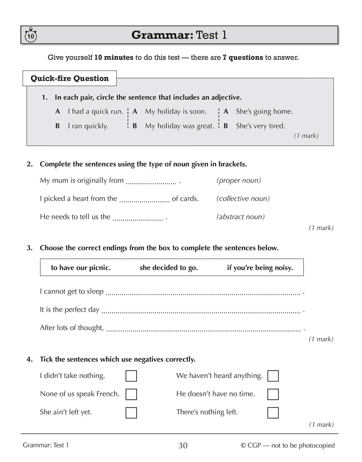 CGP KS3 Spelling, Punctuation and Grammar 10-Minute Tests (includes answers) | Paperback 4