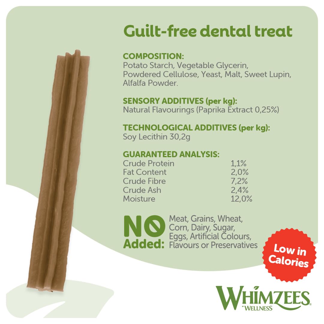 WHIMZEES Stix M Dental Sticks for Medium Dogs | 30 Pieces | Vegetarian & Grain-Free 4