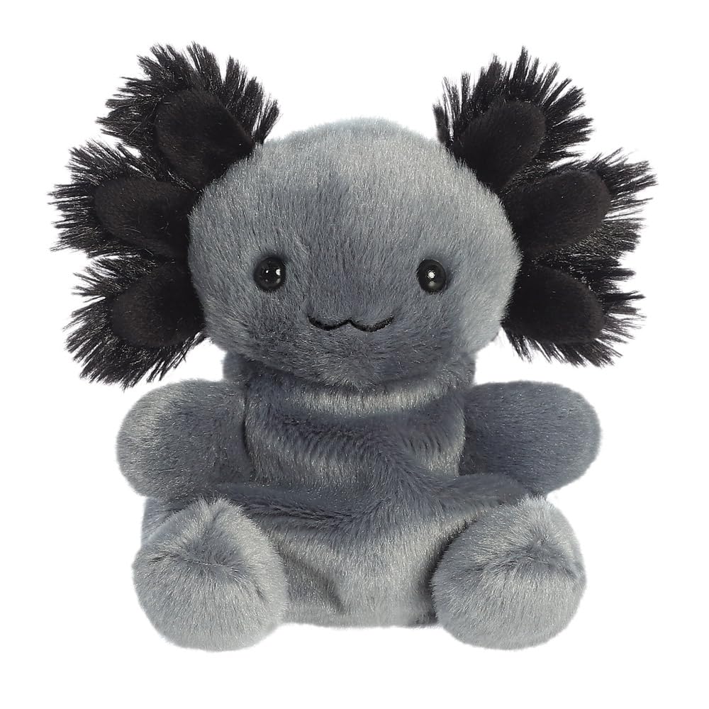 AURORA Palm Pals Onyx Axolotl Stuffed Toy - 13cm Grey Soft Toy | Eco-Friendly Fill 1