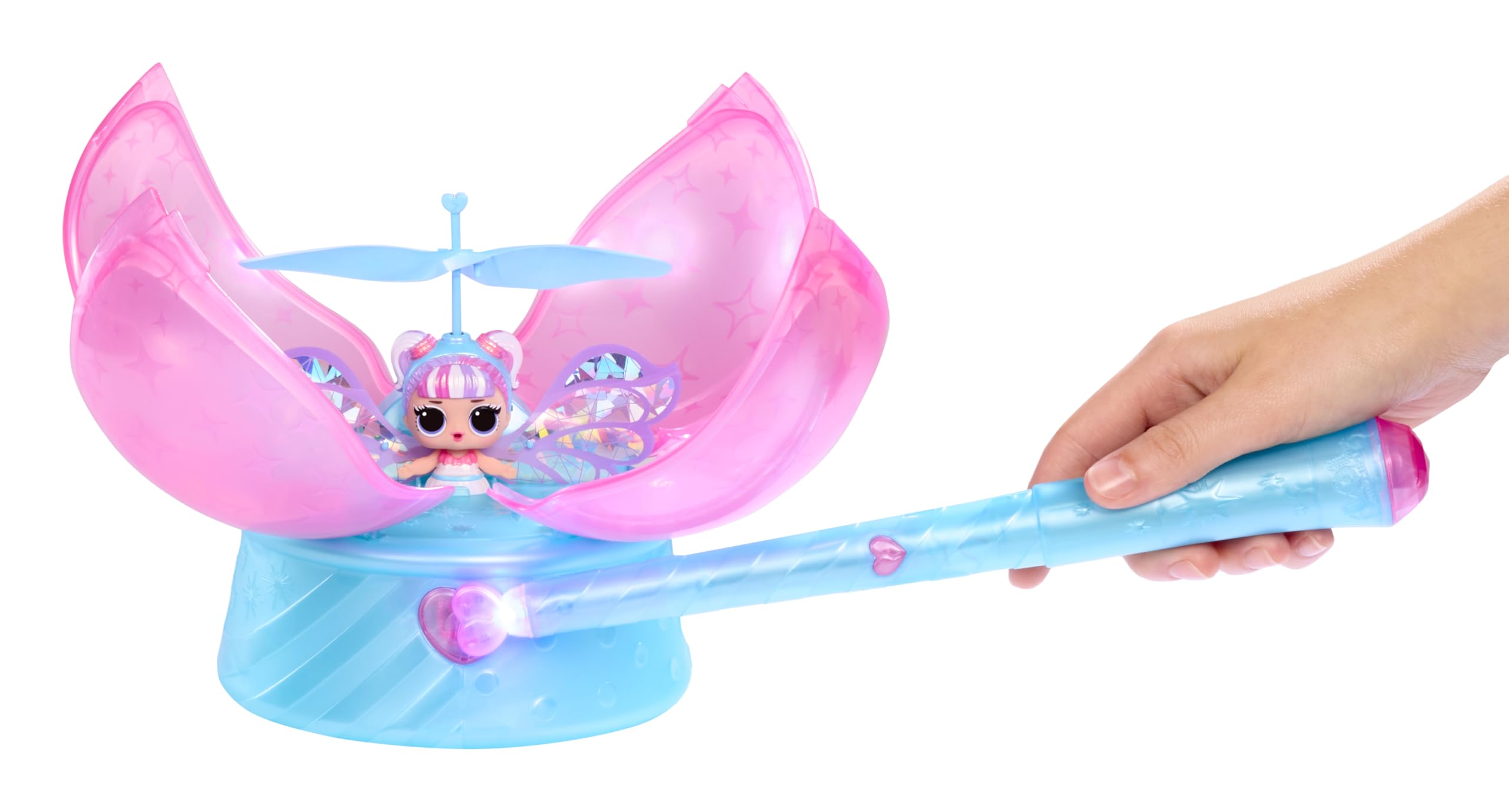 L.O.L. Surprise! Magic Flyers Fairies Tots - Snowflake - Flying Fairy Doll with Magic Wand, Flower-Shaped Packaging, Collectible Playset for Kids 4