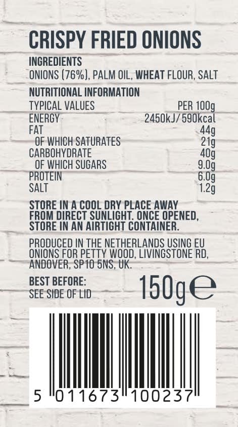 Dino's - Famous Crispy Fried Onions Topping, 150 g Tub