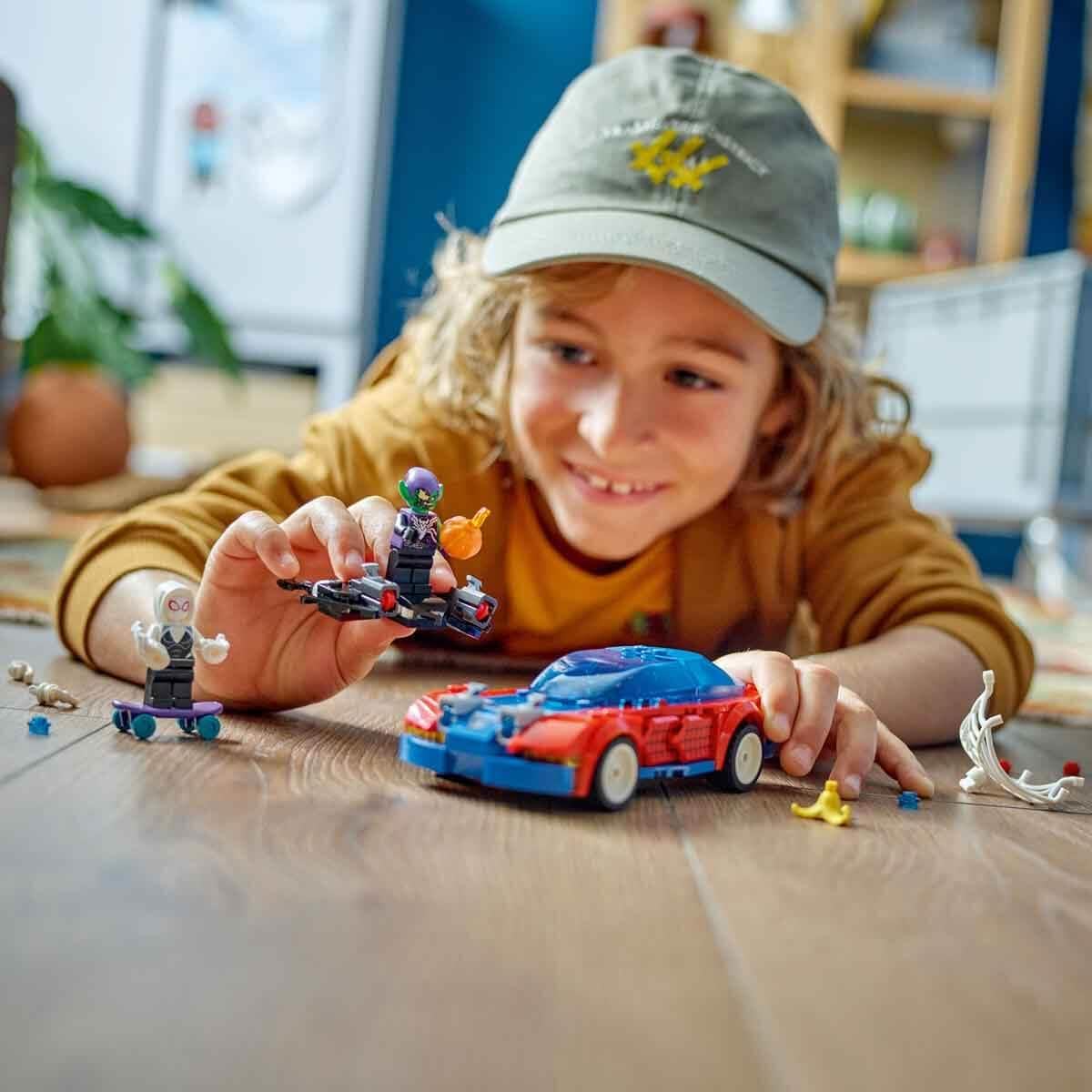 LEGO Marvel Spider-Man Race Car & Venom Green Goblin - Super Hero Building Toy for Kids 7+ 7