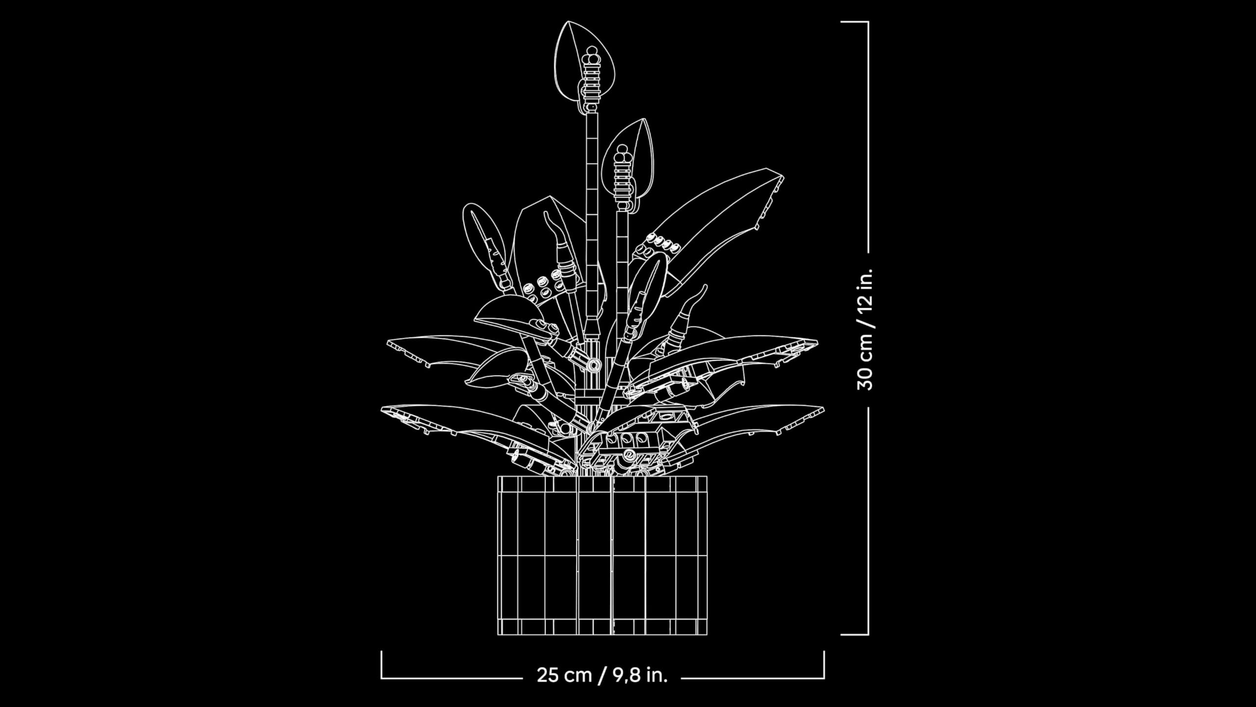 LEGO Botanicals Peace Lily Artificial Potted Plants Set 11504 for Adults | 474 Pieces 7