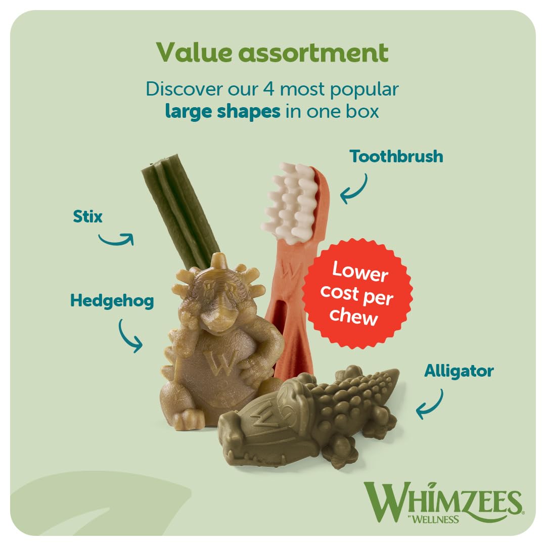 WHIMZEES Variety Box Dental L, 14 Pieces - Natural, Grain Free, Vegetarian Dog Chews for Large Breeds 2