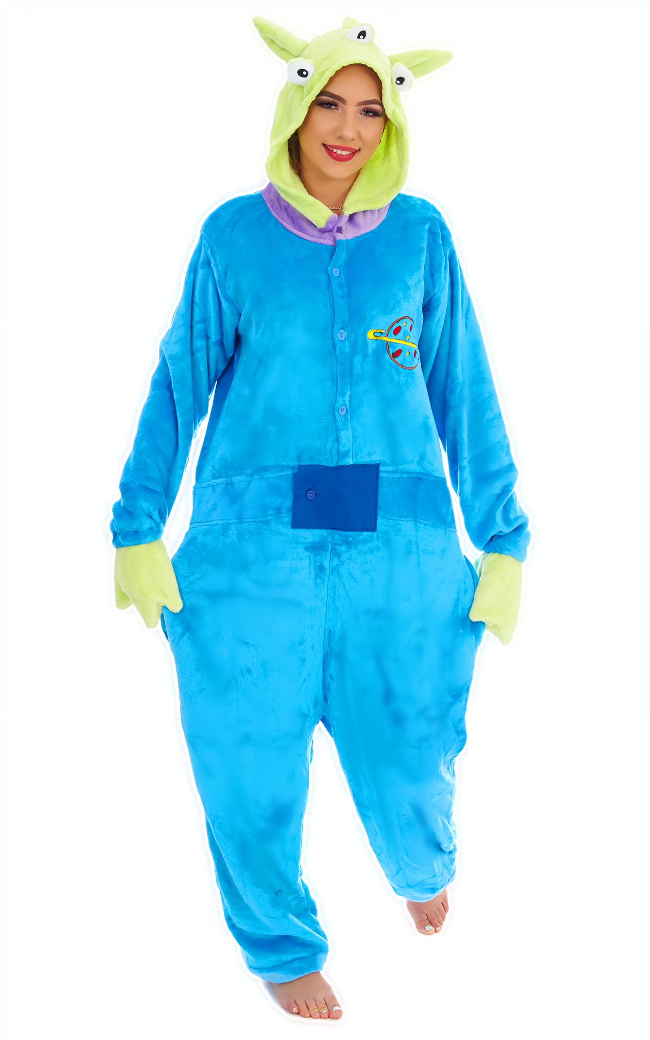 Everglamour Unisex Bodysuit Onesie Costume - Blue - XL Plus (UK)