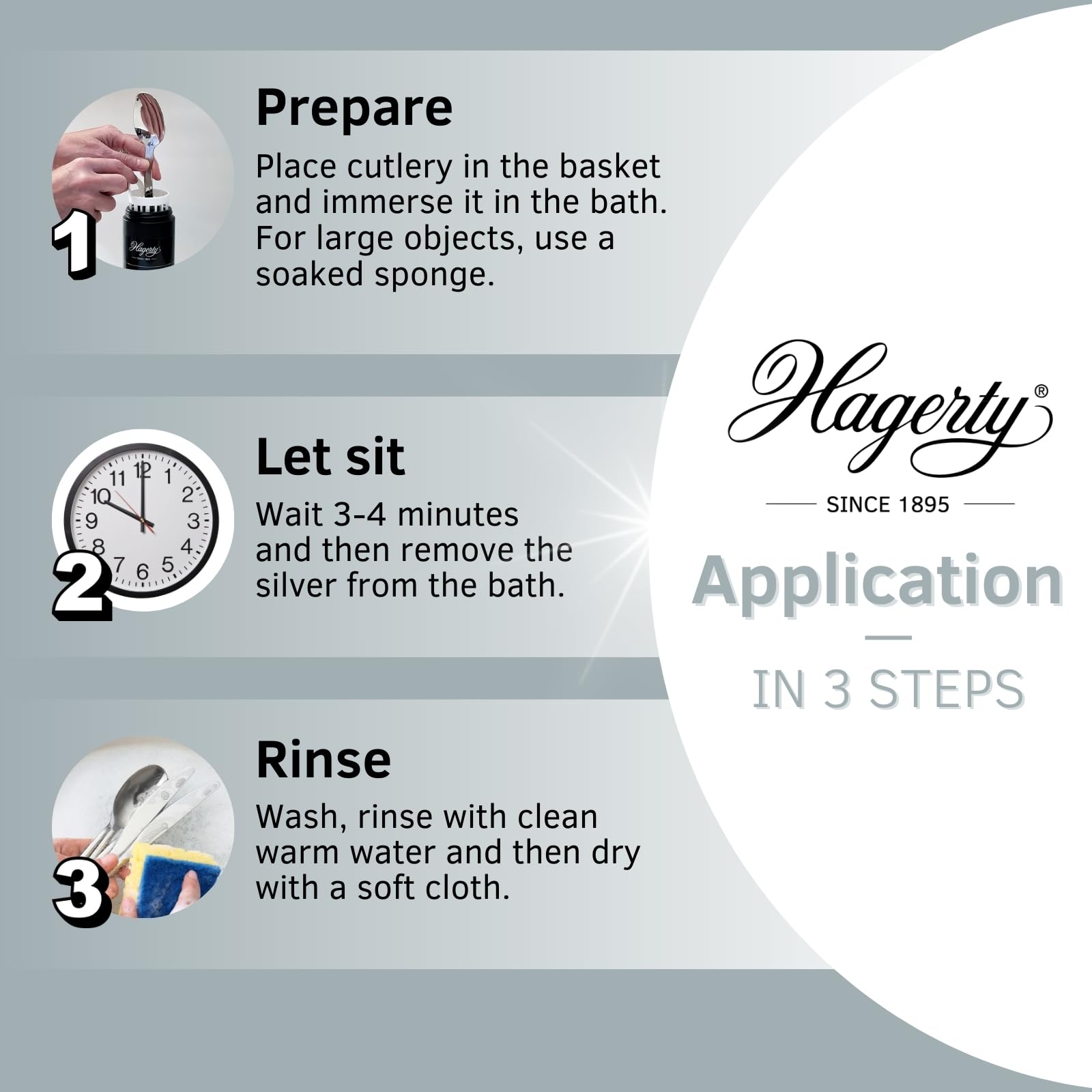 Hagerty Silver Bath - Silver Immersion Cleaner with Tarnish Protection 580 ml 3