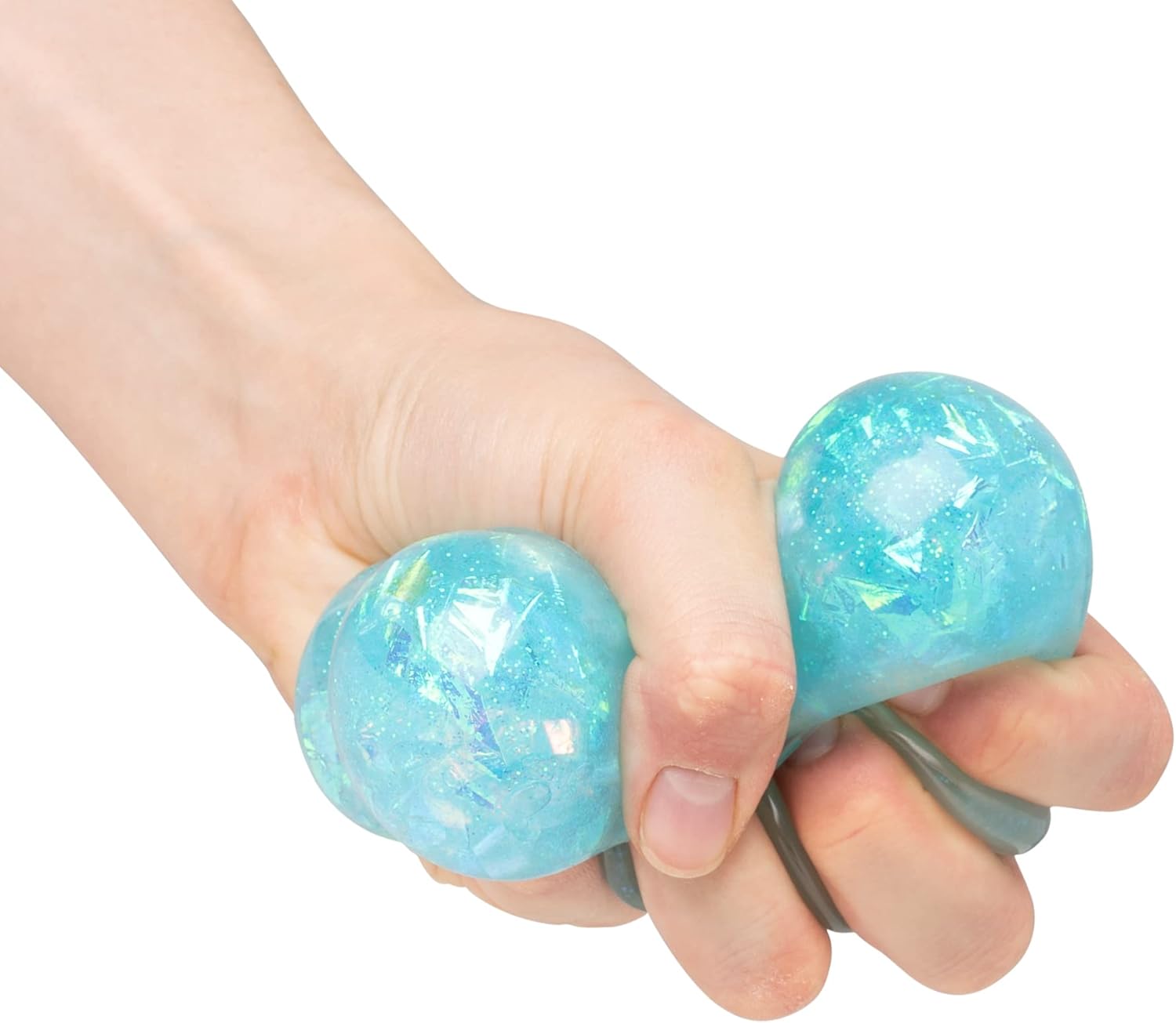 Tobar Sparkly Squish Ball - Stress Relief Squeeze Toy for Kids 3+ 4