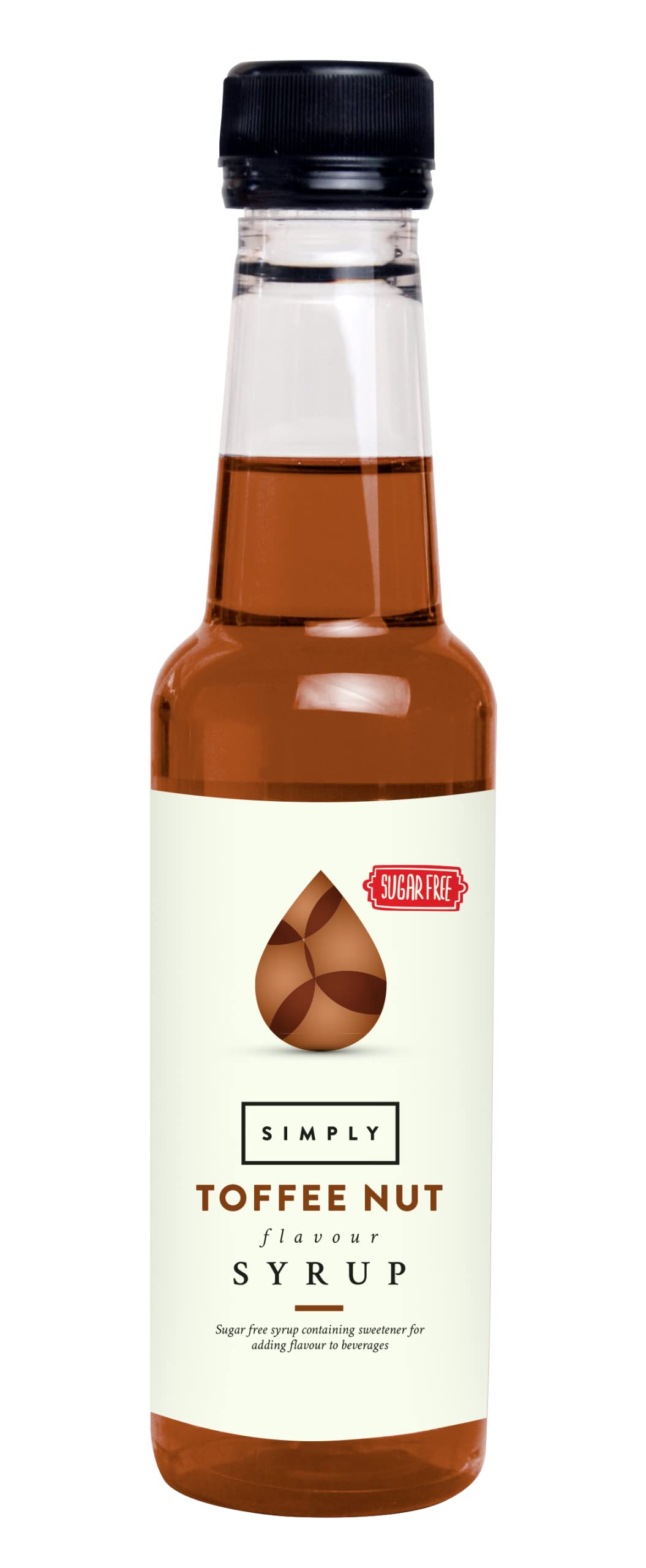 Simply Sugar Free Toffee Nut Syrup - Low Calorie, Vegan & Nut Free Flavoured Syrup