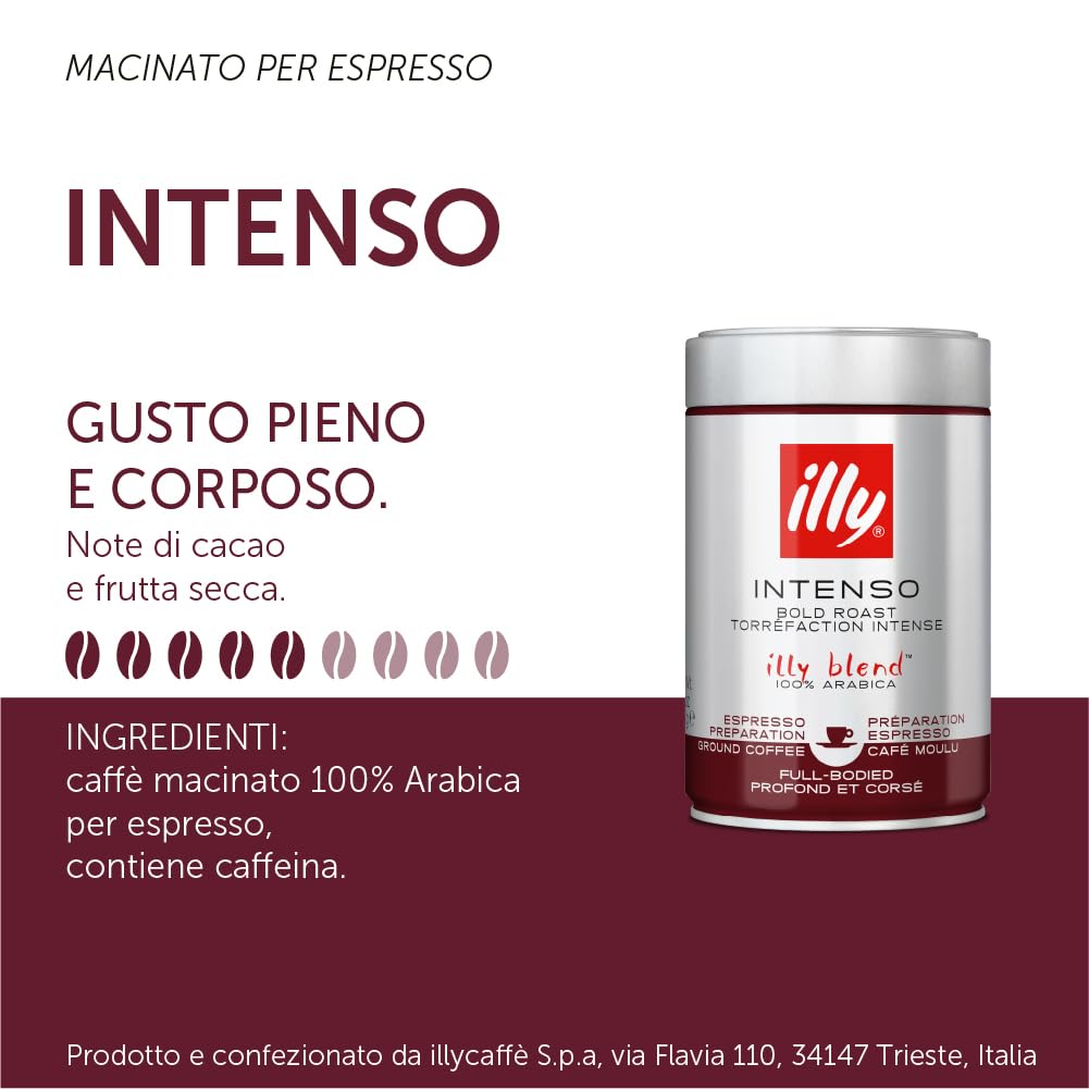 illy Intenso Bold Roast Ground Coffee, 250g 5