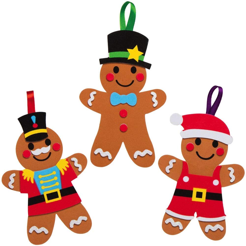 Baker Ross - Gingerbread Man Mix and Match Craft Kit - Pack of 8 4
