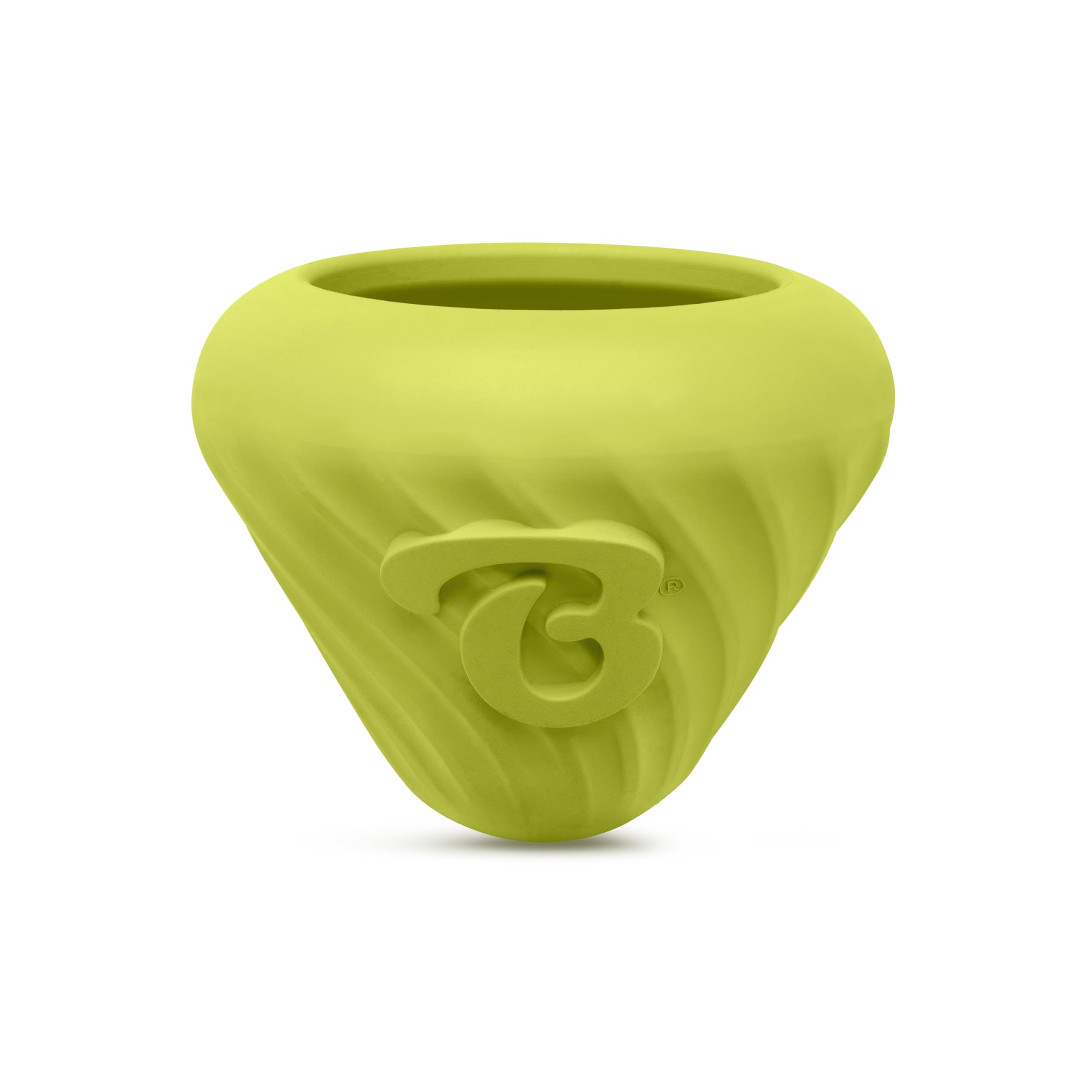 Benebone Natural Rubber Cone Interactive Treat Dispensing Dog Toy | Green | Water Resistant