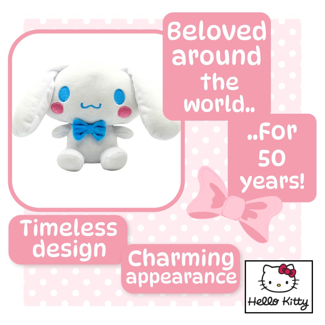 Sanrio Cinnamoroll Plush 15cm - Soft White Stuffed Toy with Blue Bowtie for Kids & Collectors 5