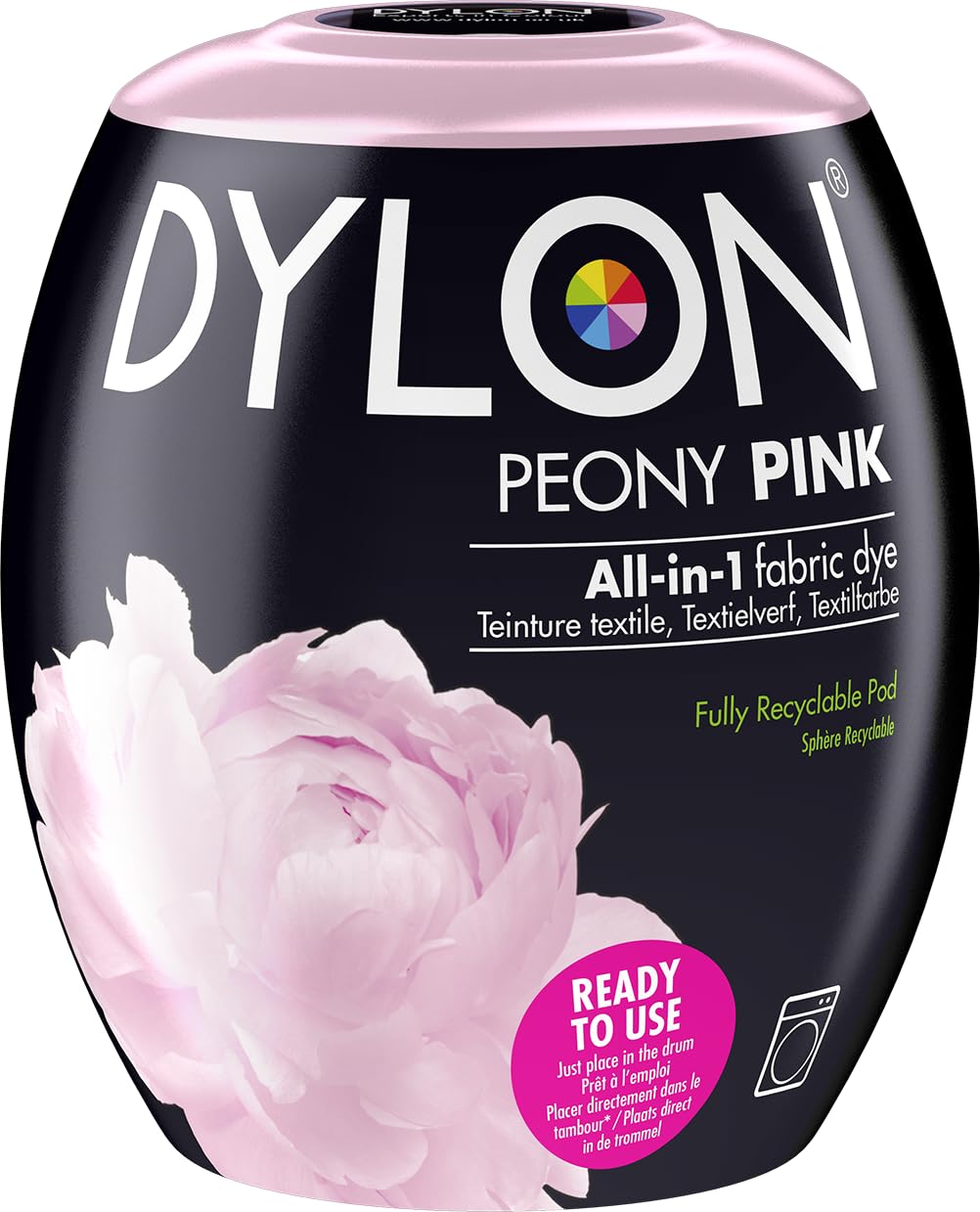 Dylon Washing Machine Fabric Dye Pod - Peony Pink, 350g