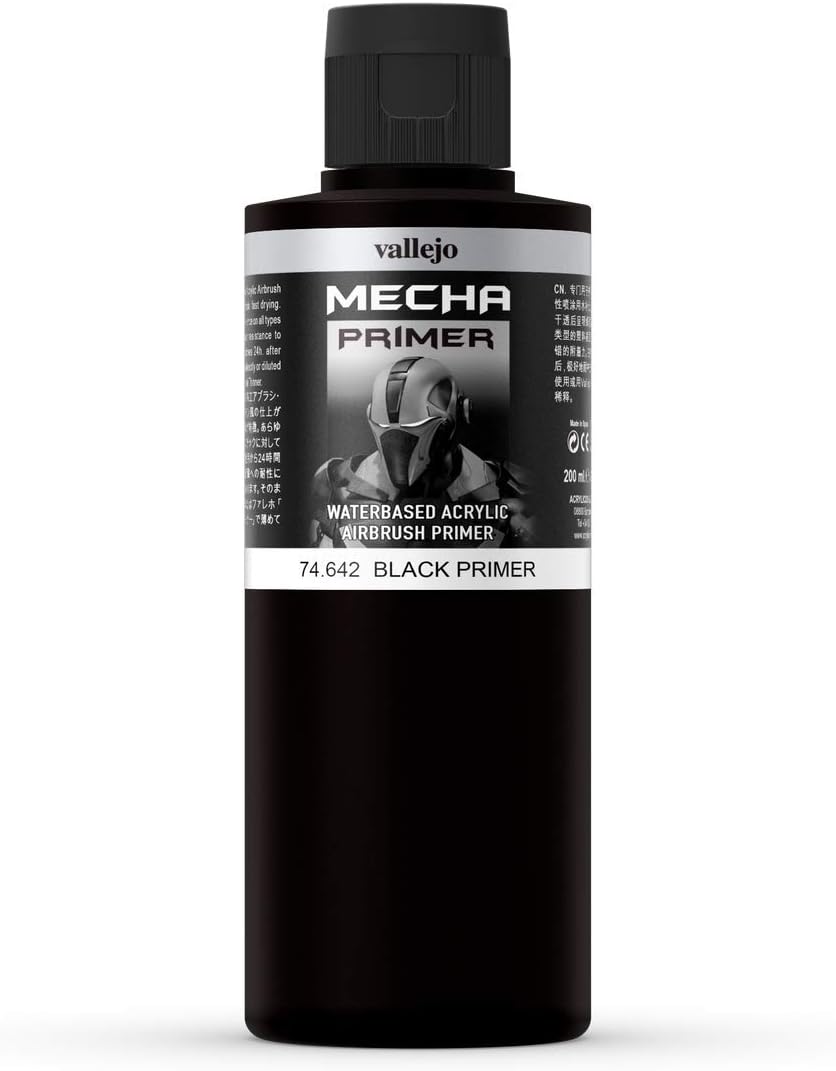 Vallejo Mecha Color Acrylic Airbrush Colour - Black Primer for Action Figures