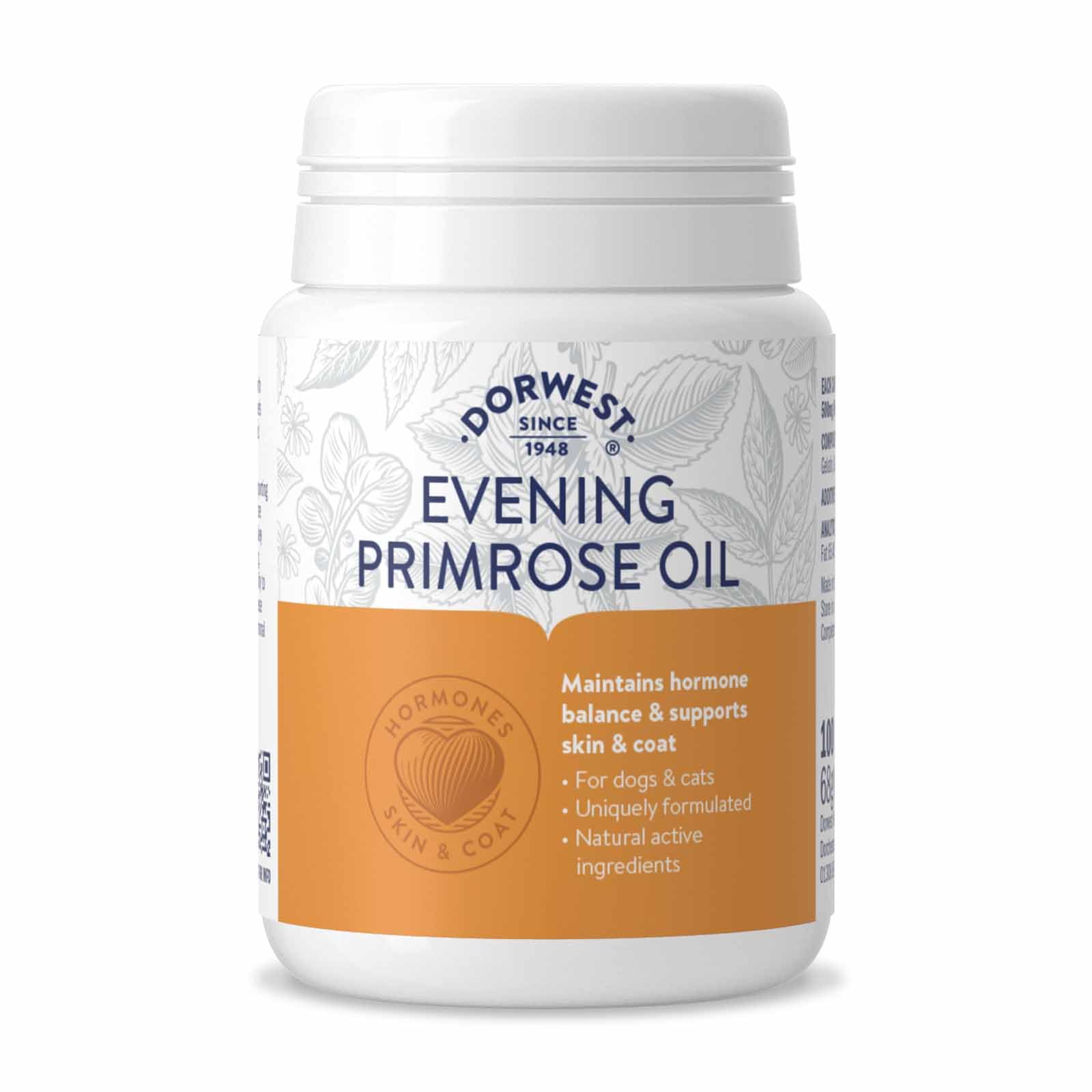 DORWEST HERBS Evening Primrose Oil Capsules for Dogs and Cats - Skin & Coat Support | 100 Count 1