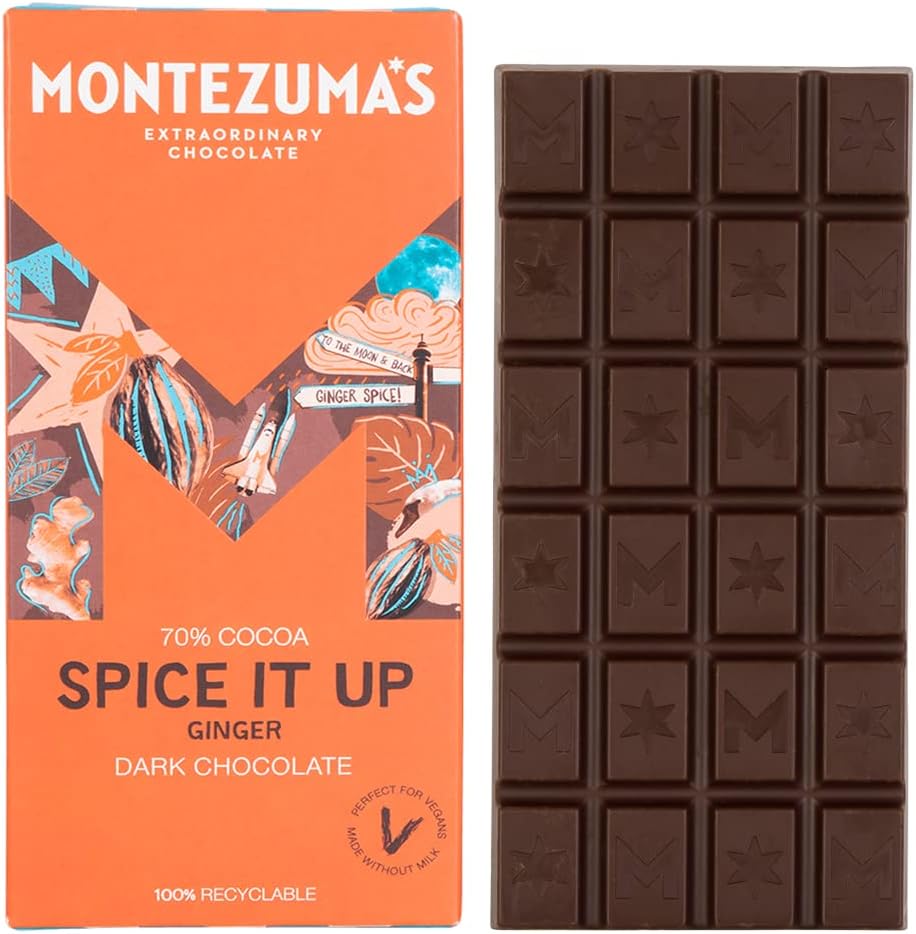 Montezuma's - Spice It Up 70% Cocoa Dark Chocolate with Ginger 90g Bar