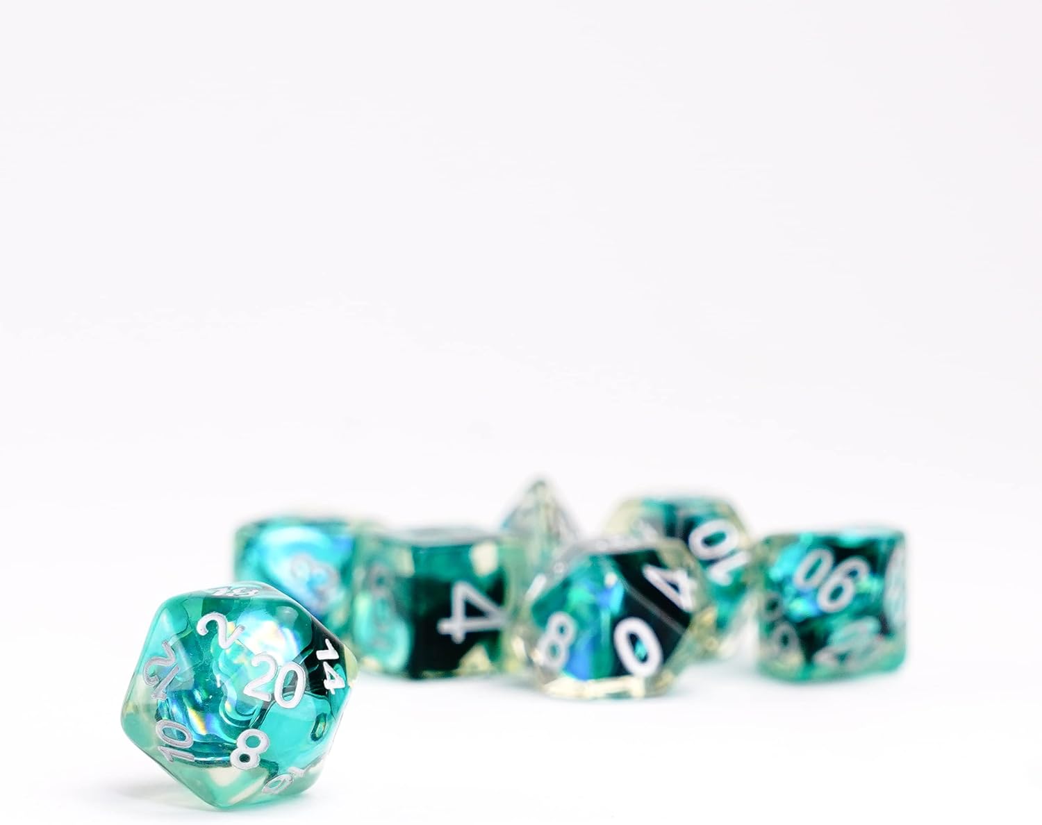 Metallic Dice Games Mermaid Scales 16mm Resin Polyhedral Dice Set
