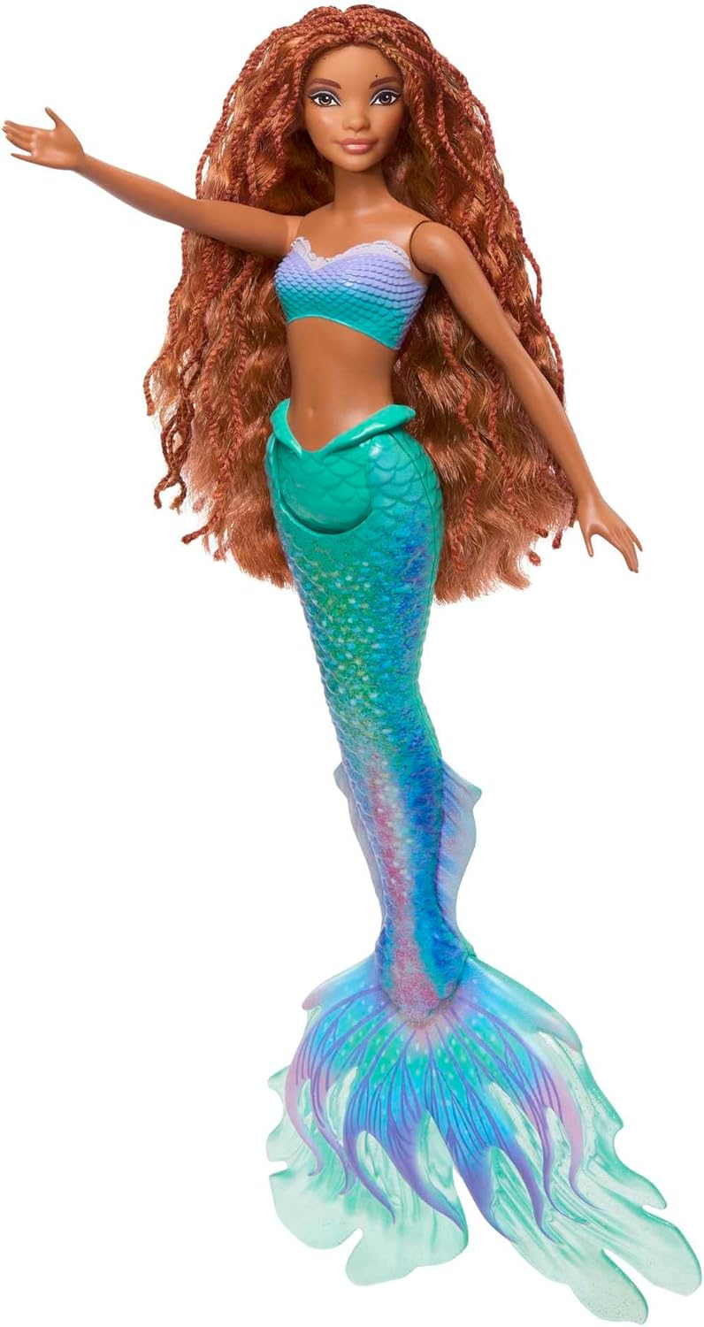 Disney The Little Mermaid Ariel Doll - Posing Mermaid Fashion Doll with Signature Outfit & Glitter Fin