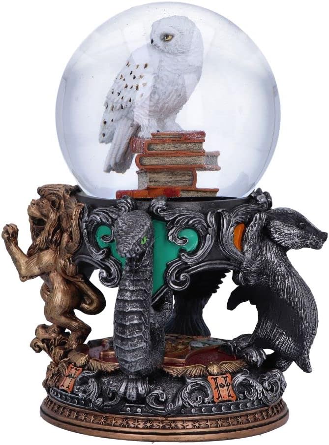 Nemesis Now Officially Licensed Harry Potter Hedwig Snow Globe, Multi Coloured, 4