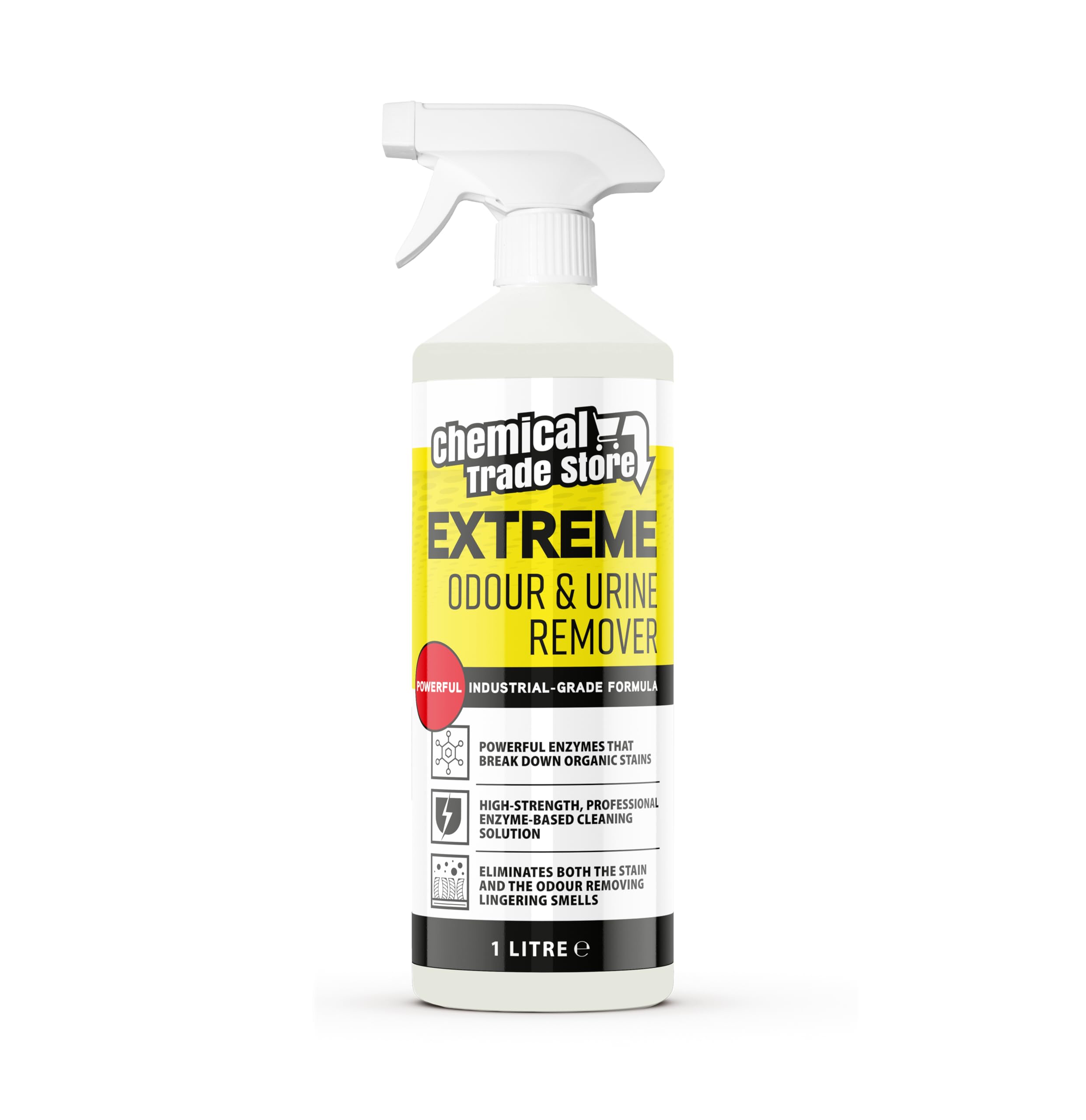 Chemical Trade Store Extreme Odour & Urine Remover - 1L Enzyme-Based Cleaner for Pet Stains
