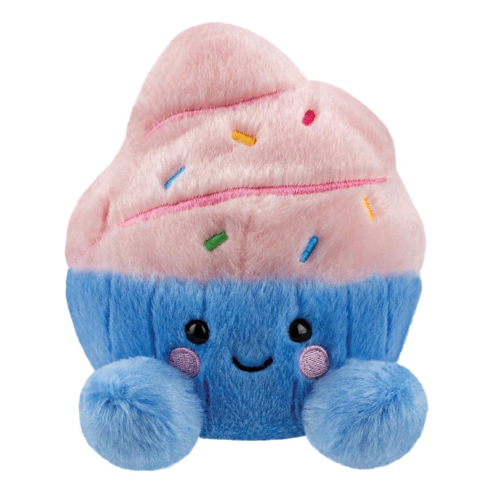 Palm Pals Camila Cupcake 5in - Soft Plush Toy, Pink & Blue, Ages 0-8