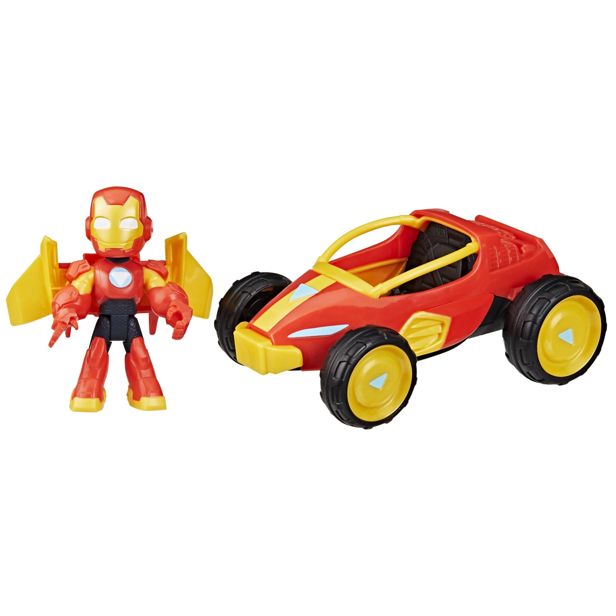 Marvel Iron Man Figure with Vehicle - Spidey and His Amazing Friends 3-Inch Action Playset