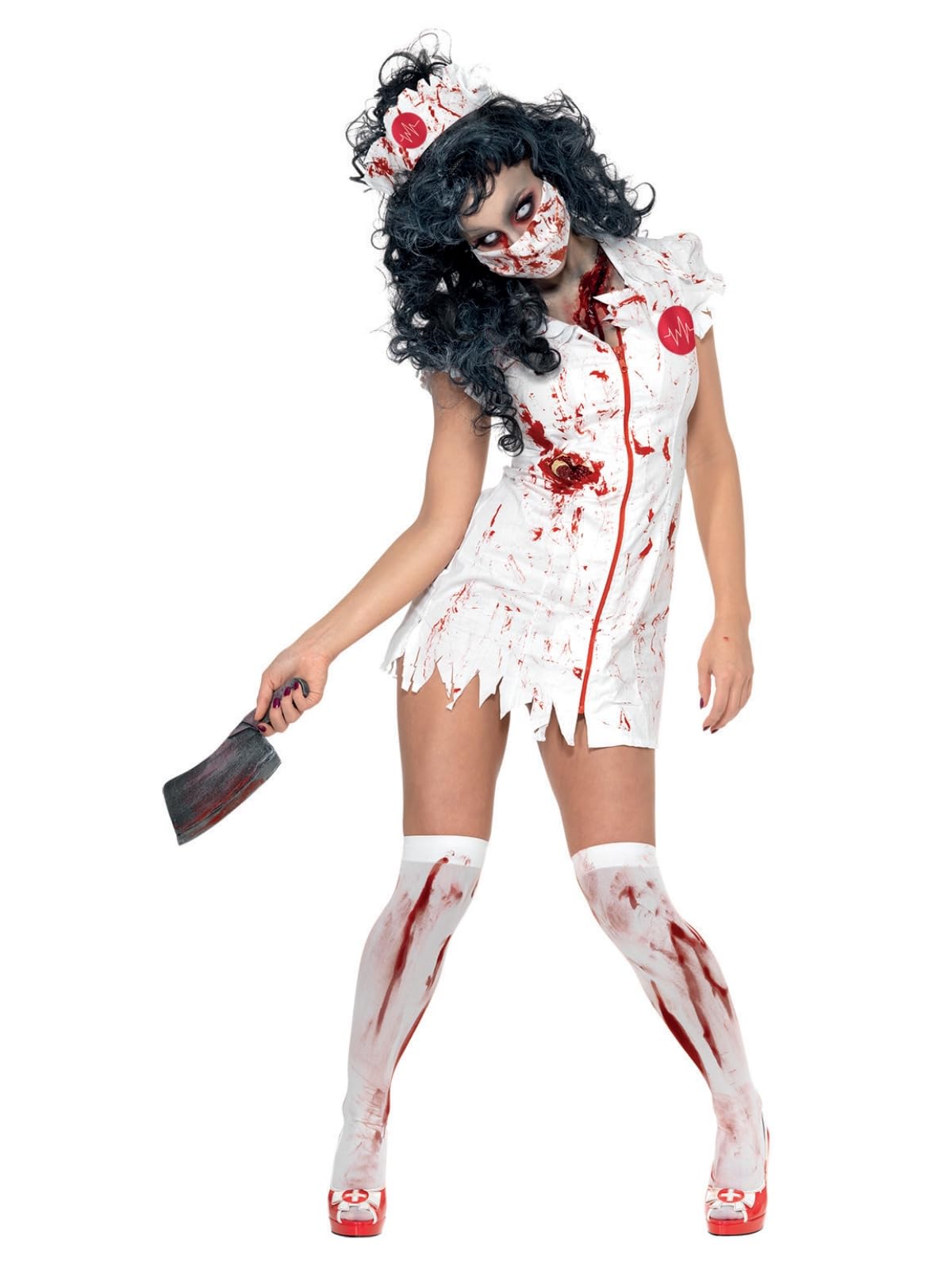 Smiffys Ladies Zombie Blood Stained Nurse Costume - Small