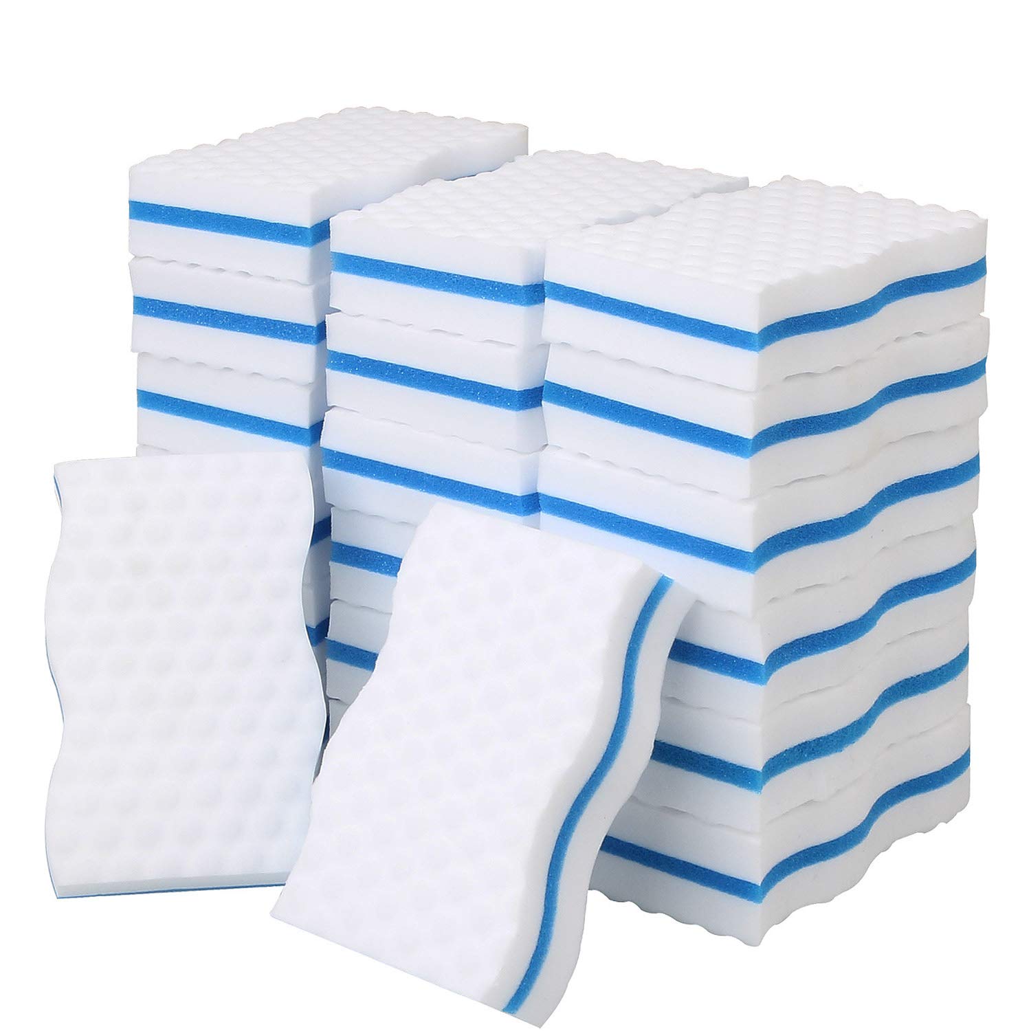 ASelected Chemical Free Melamine Sponges - Extra Strength Cleaning Blocks | 20 Count | 3.94' x 2.36' x 0.98' 1