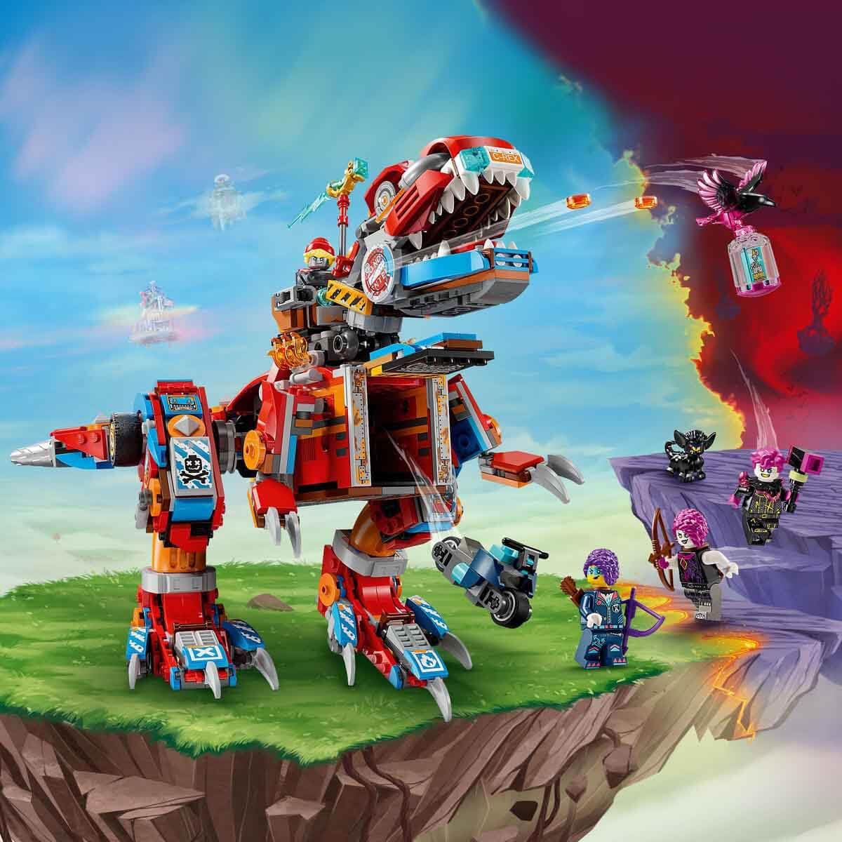 LEGO DREAMZzz Cooper’s Robot Dinosaur C-Rex - Rebuildable T. rex & Pterodactyl Building Set for Ages 9+ 10