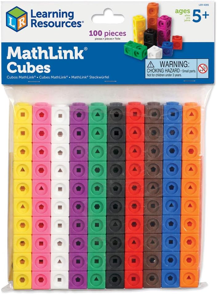 Learning Resources MathLink Cubes - Educational Building Set for Kids Ages 5+ 6