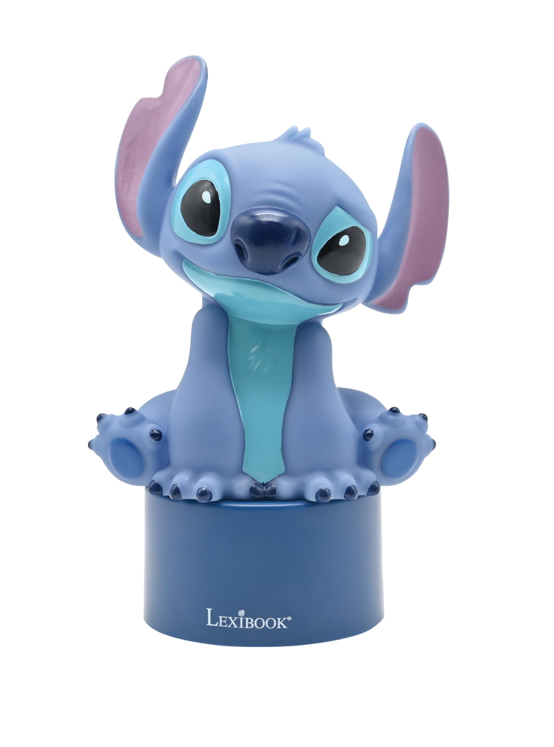 Lexibook - Disney Stitch Nightlight with Speaker, Color-Changing LED, Blue, NS01D