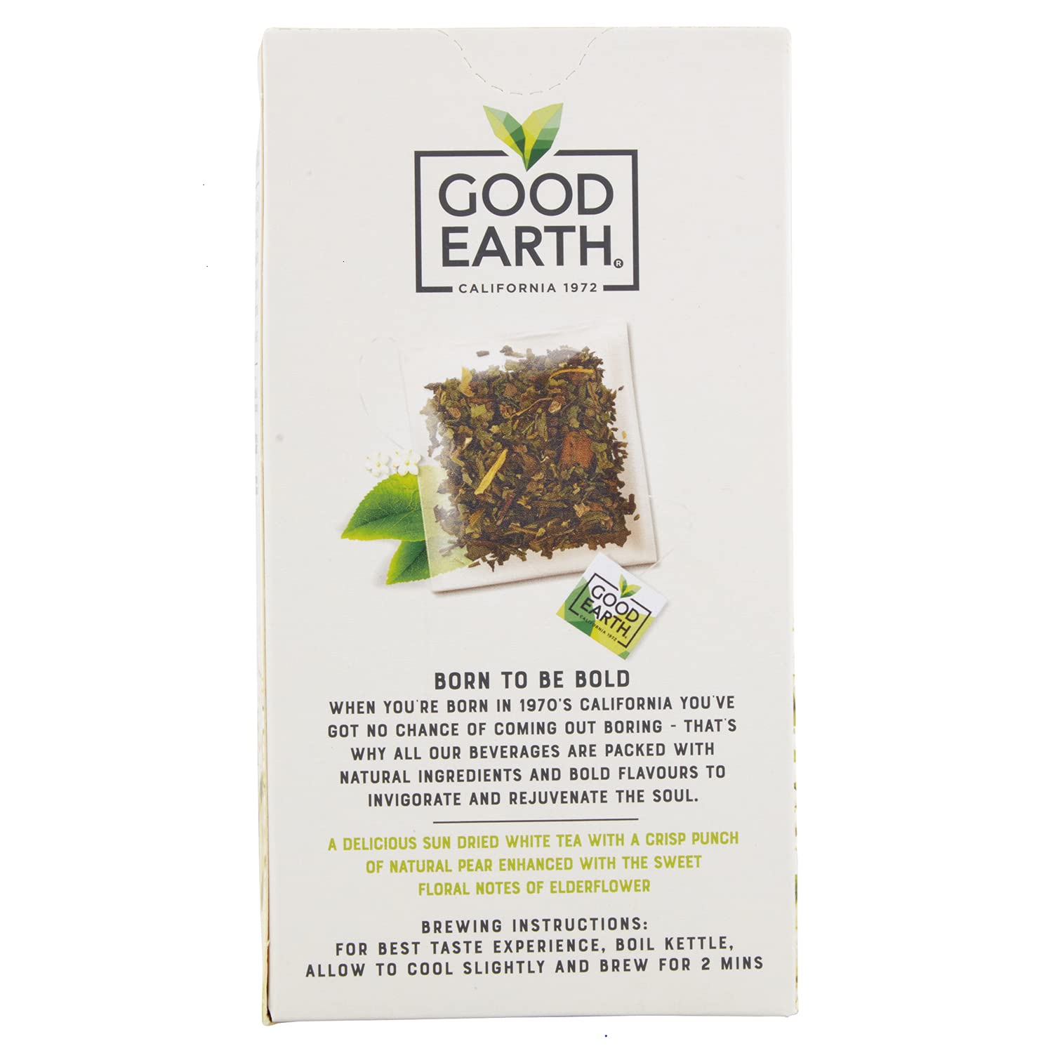 Good Earth Tea Co. White Tea Elderflower & Pear Loose Leaf Tea - 5 x 15 Tea 4