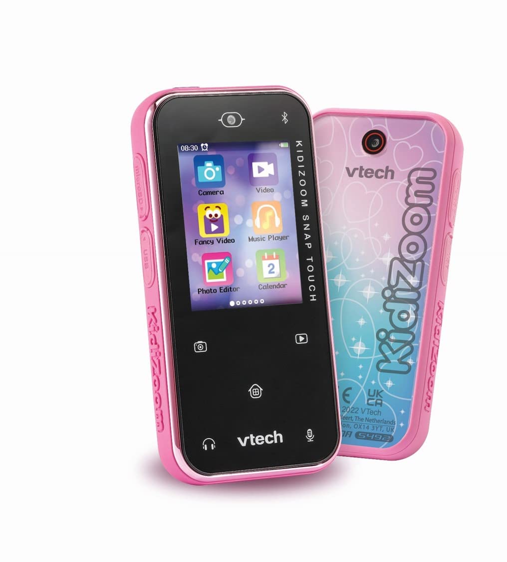 VTech KidiZoom Snap Touch Pink - 5MP Camera Kids Toy with Touchscreen & Games