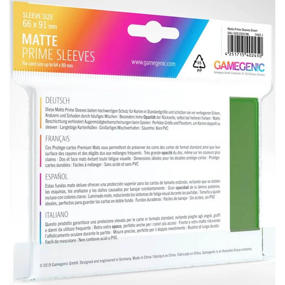 Gamegenic Matte Prime Sleeves (100-Pack) - Premium Protection for Card Games 3