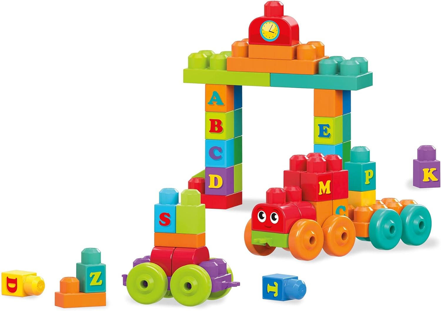 Mega Bloks Building Basics ABC Learning Train - Educational Building Set for Toddlers 1+