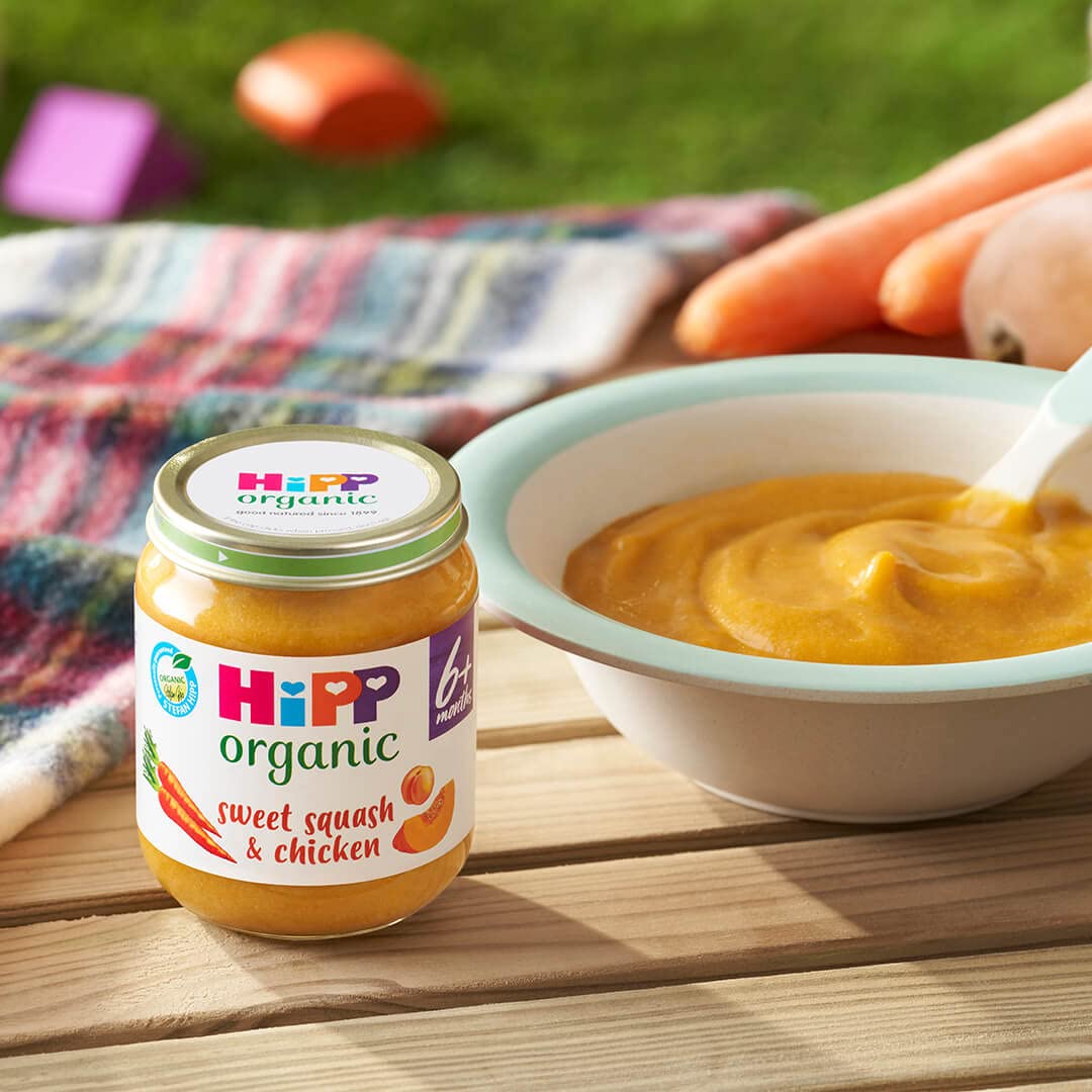HiPP Organic Sweet Squash & Chicken Baby Food Jar 6+ Months 125g (Pack of 6) 3