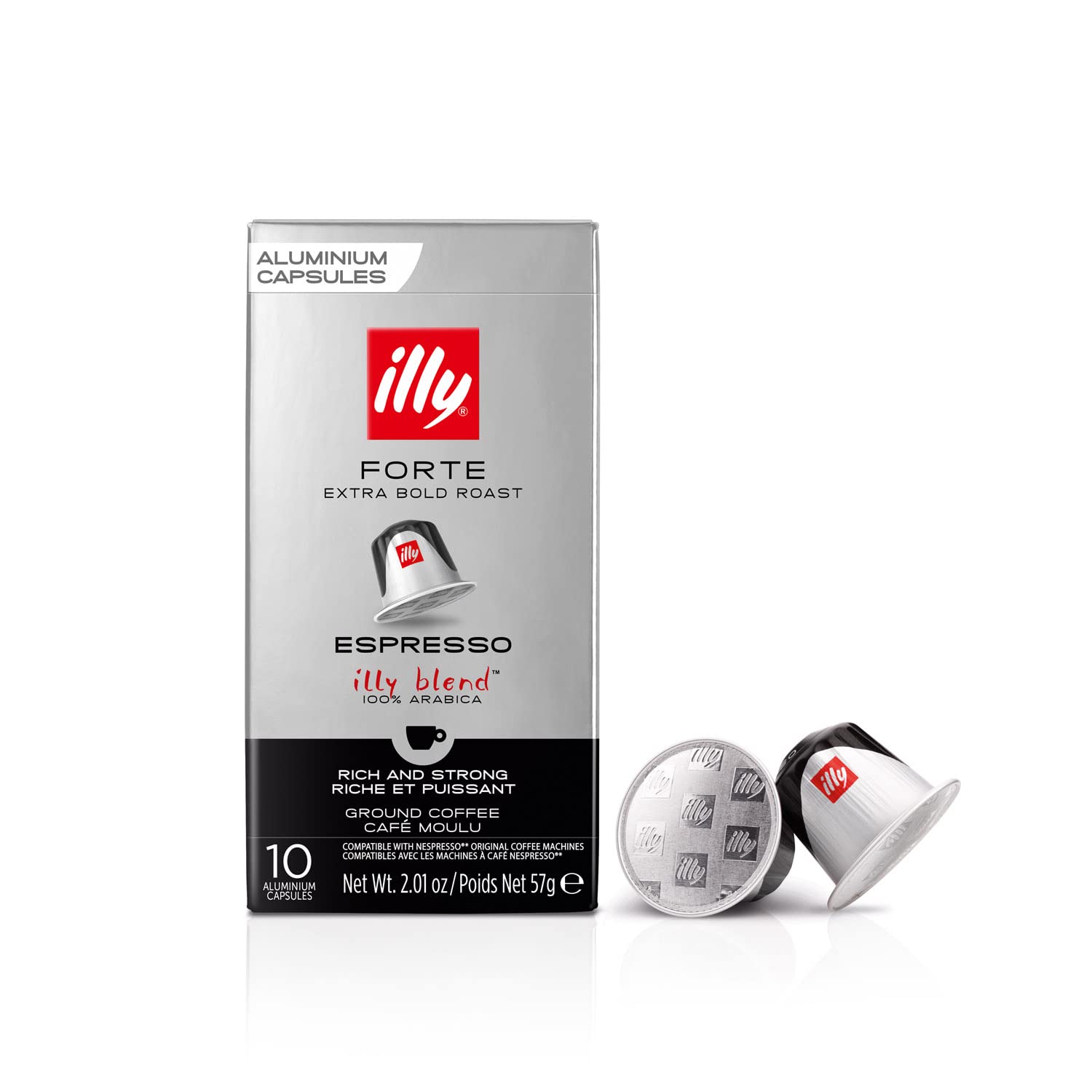 illy Forte Roast Nespresso Compatible Aluminium Coffee Capsules, 100% Arabica Blend 7