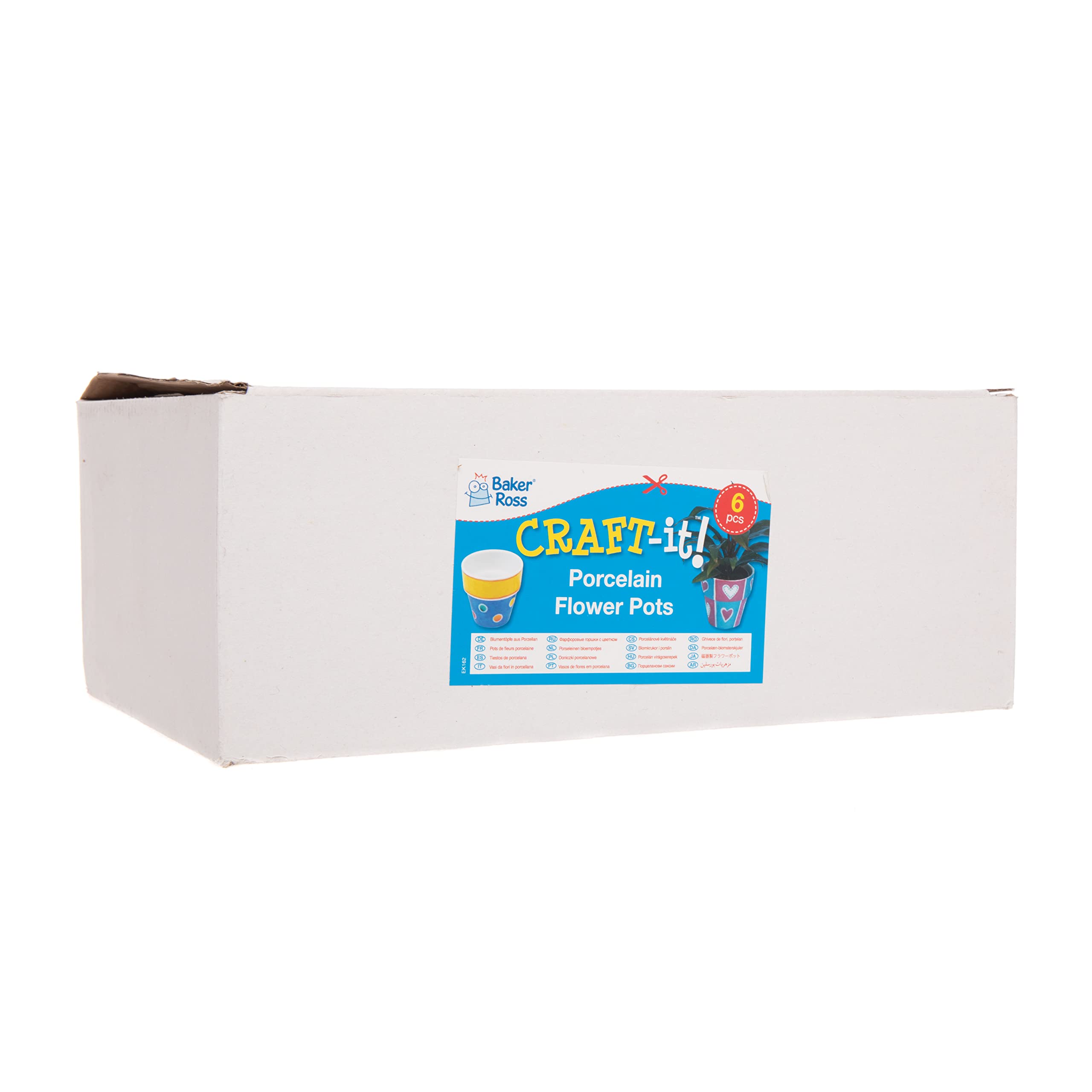 Baker Ross EK162 Mini Porcelain Flowerpots - Craft Kit for Kids (Pack of 6) 5