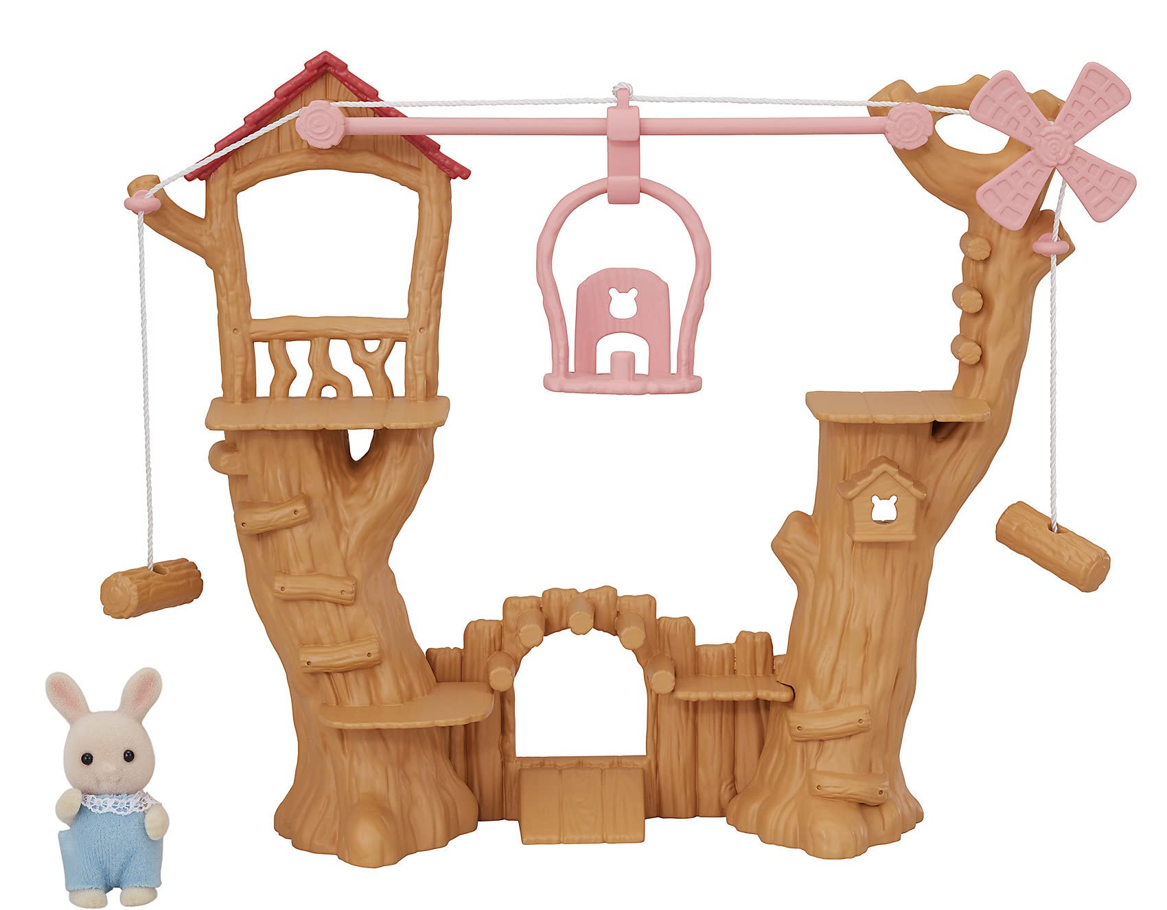 Sylvanian Families Baby Ropeway Park Playset - Ropeway Adventure with Milk Rabbit Baby 11