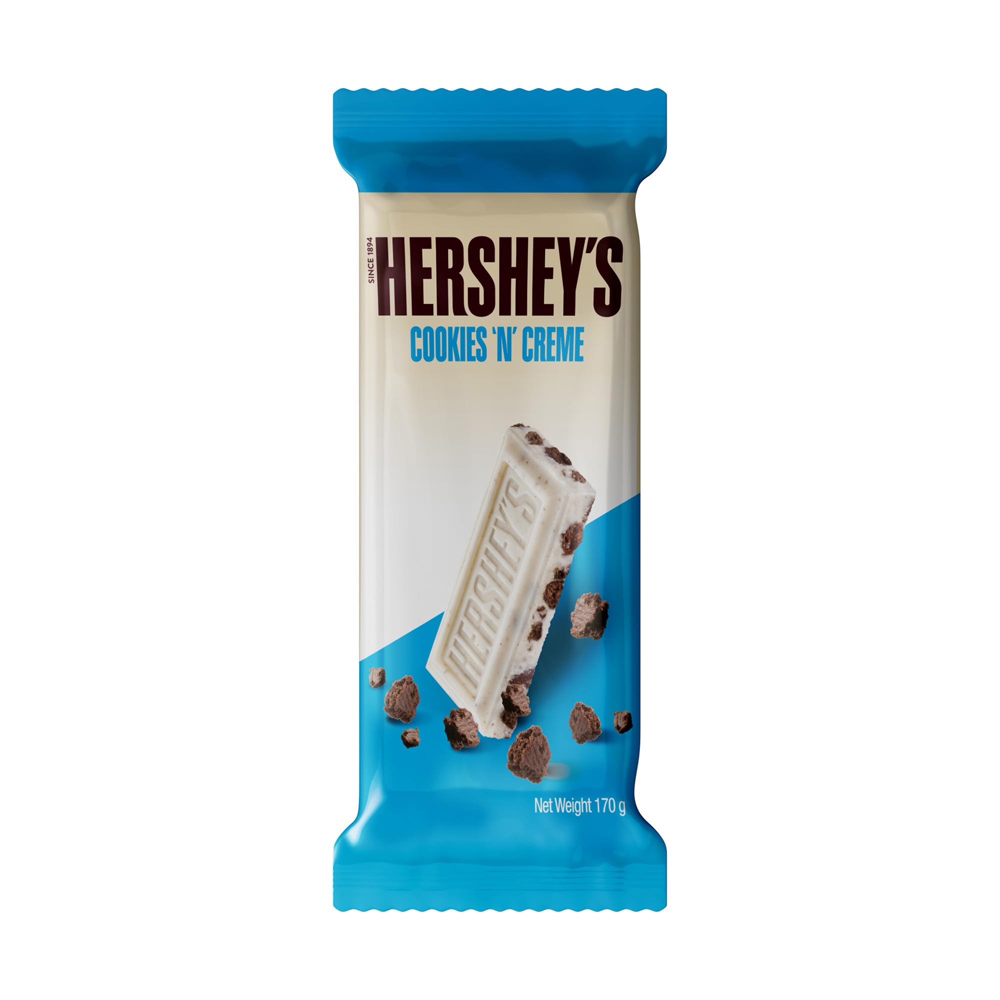 Hershey's Cookies n Creme Bar - White Chocolate Flavour Candy with Cookies | 170g