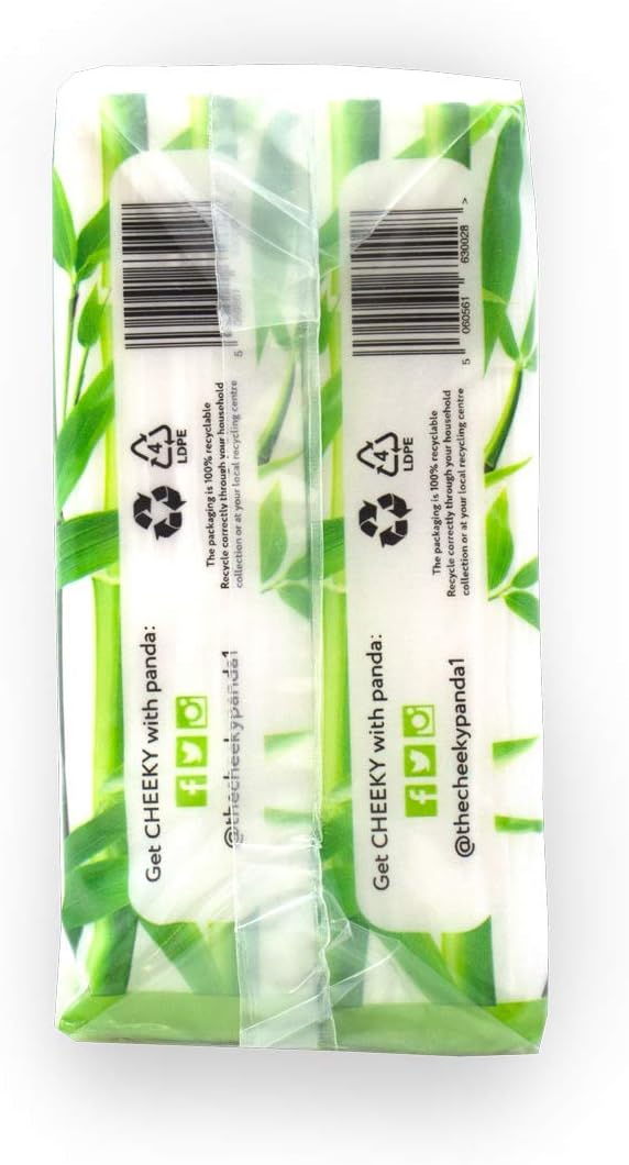 The Cheeky Panda - Bamboo Pocket Tissues 8-Pack | 3-Ply Hypoallergenic Travel Tissues