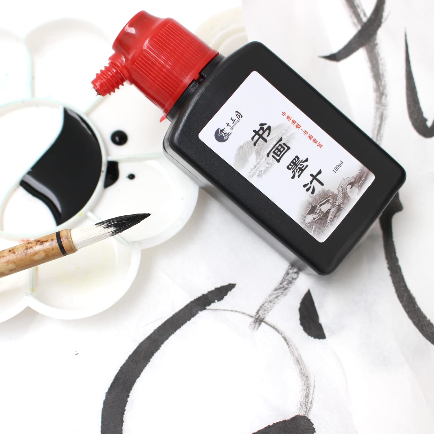 Artway Chinese Sumi Ink - Dense Black Drawing Ink | 100ml | Lightfast Finish