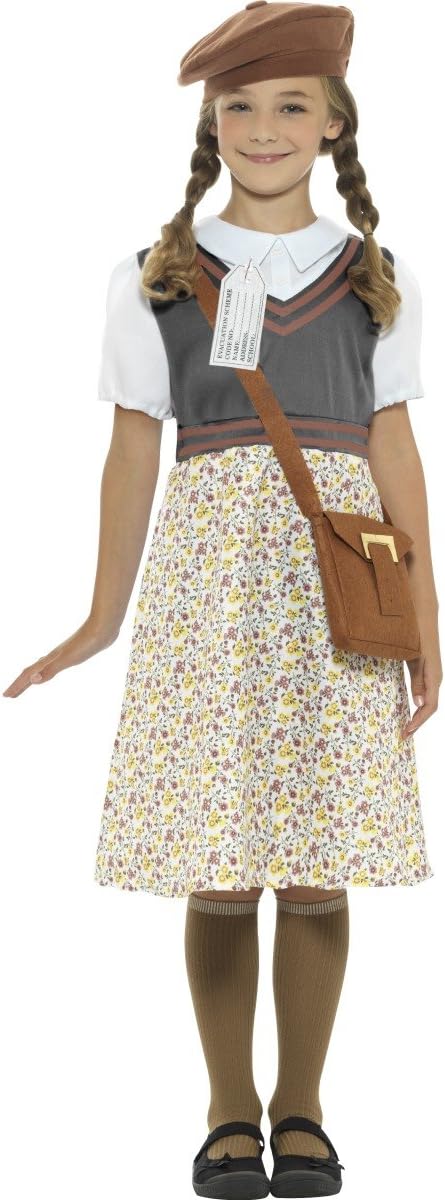 Smiffys Evacuee School Girl Costume - Children 7-9 Years