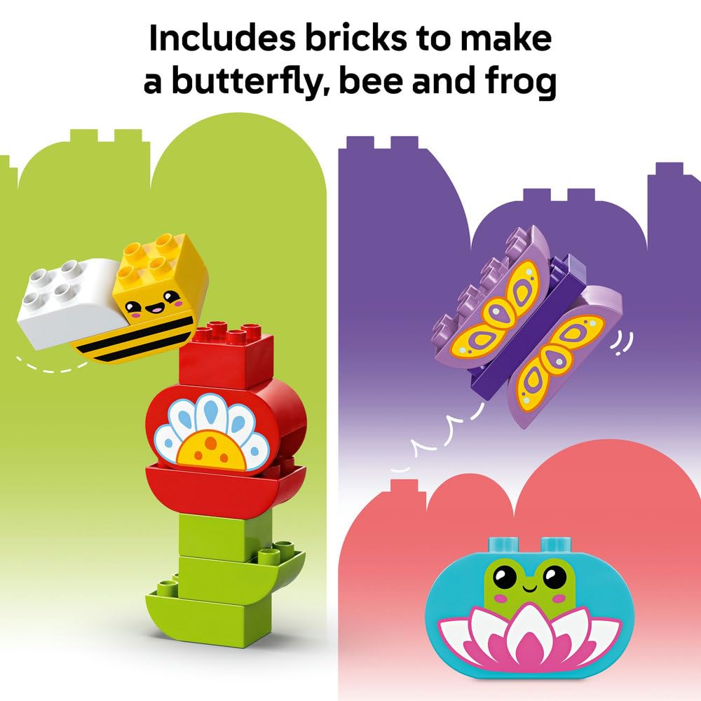 LEGO DUPLO Creative Garden & Flowers Stacking Toy - Educational Building Set for Toddlers 2+ 4