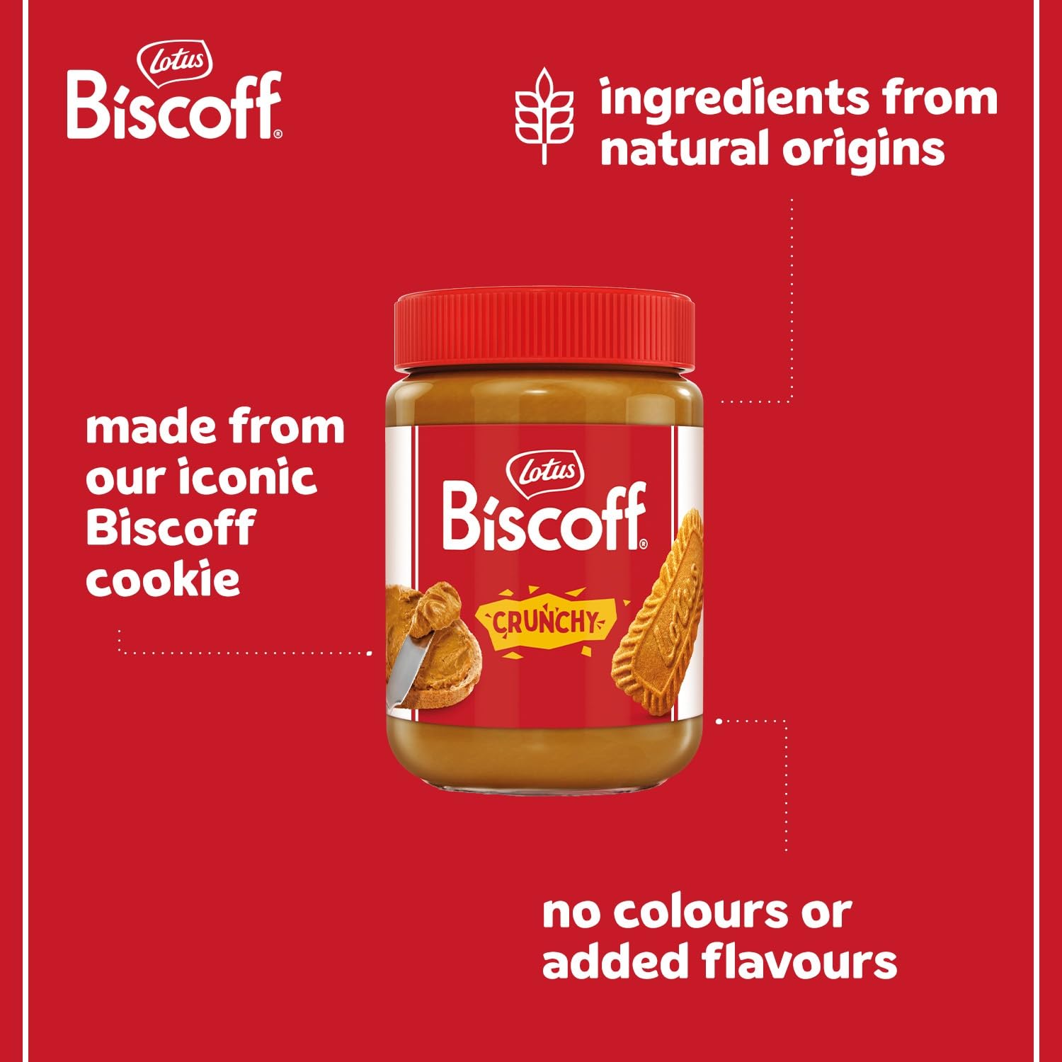 Biscoff - Lotus Biscoff Crunchy Sweet Spread, Caramelised Biscuit Flavour, 700g