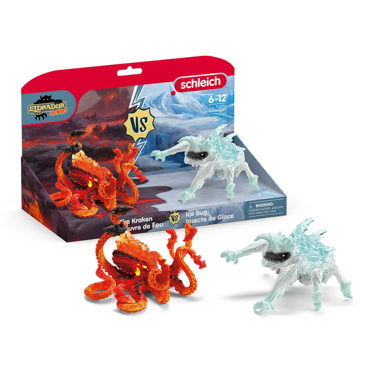 schleich 70826 Ice Bug vs. Fire Kraken Playset - Action Figures from ELDRADOR CREATURES (7+ Years)
