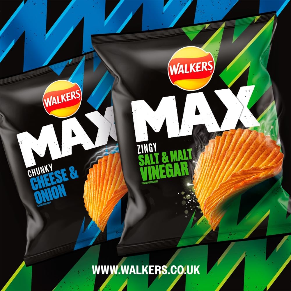 Walkers Max Cheese & Onion Crisps 50g (Pack of 24) 6