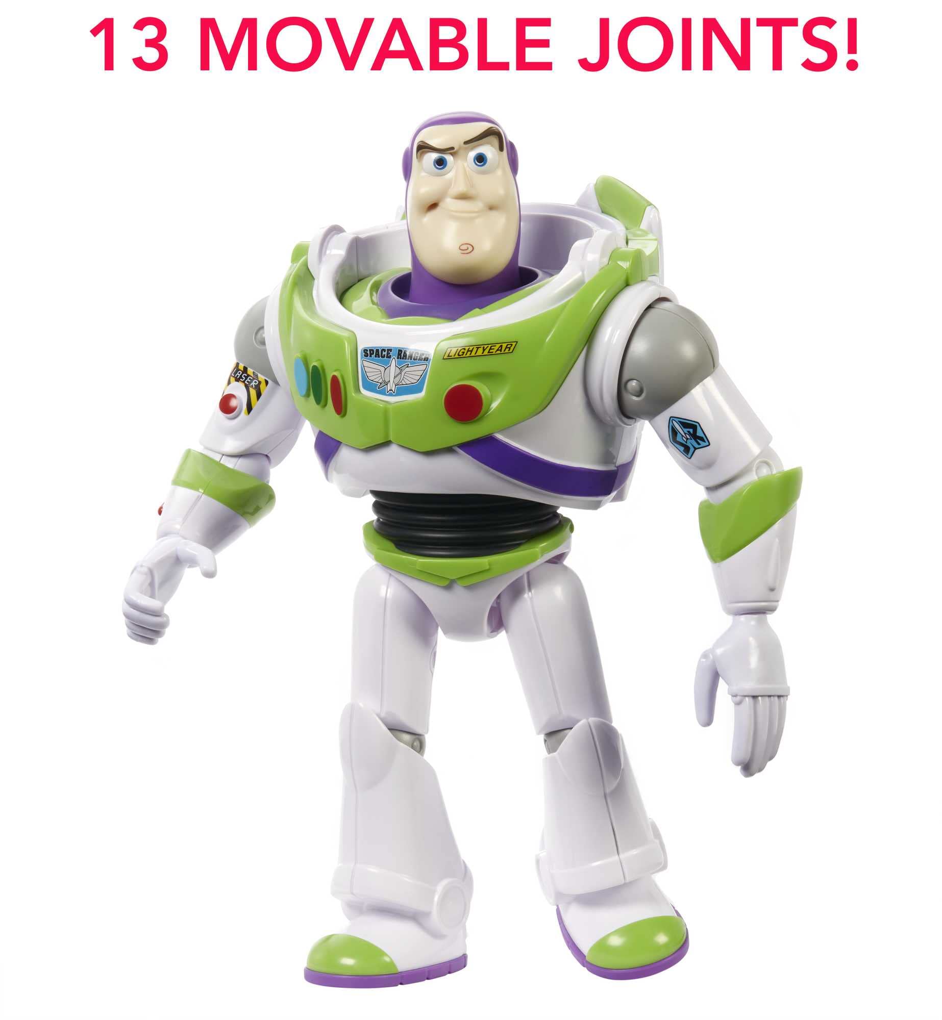 Buzz Lightyear Large Action Figure - 13 Points of Articulation, Movie-Accurate Design, Ages 3+ 4